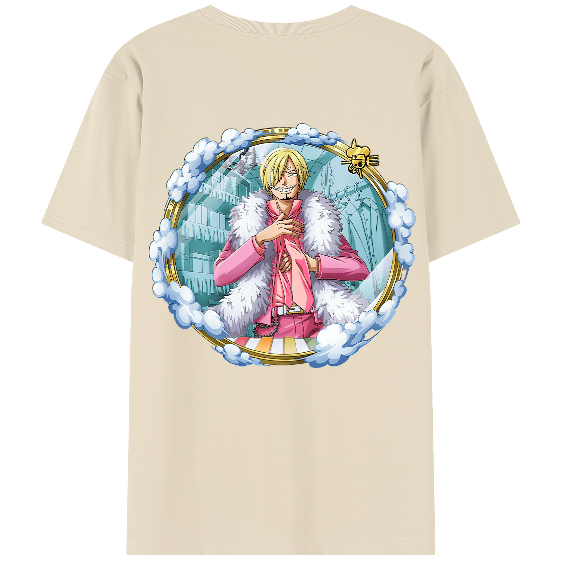 ワンピース サンジ ONE PIECE Sanji 綿100％半袖Tシャツ（背面プリント）