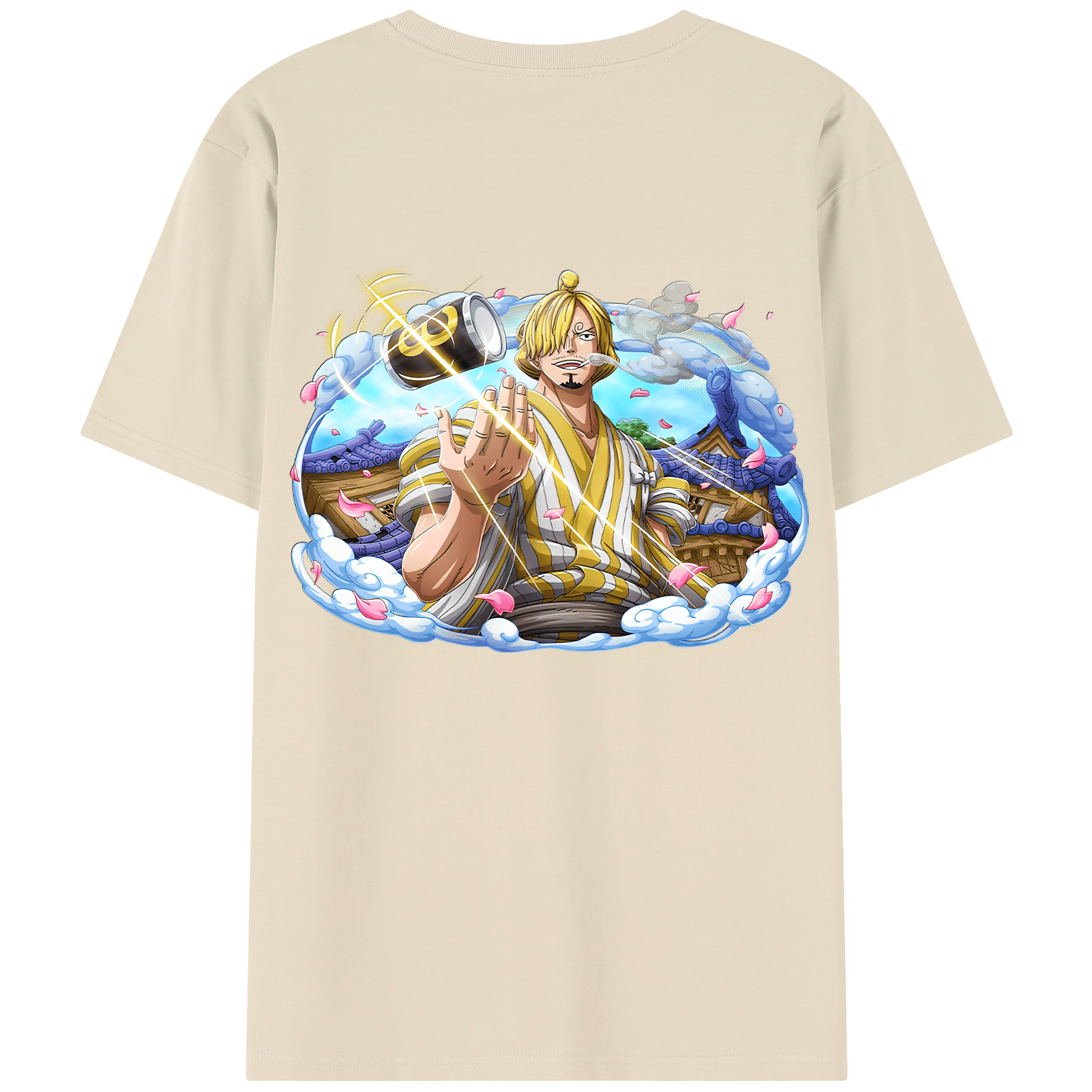 ワンピース サンジ ONE PIECE Sanji 綿100％半袖Tシャツ（背面プリント）