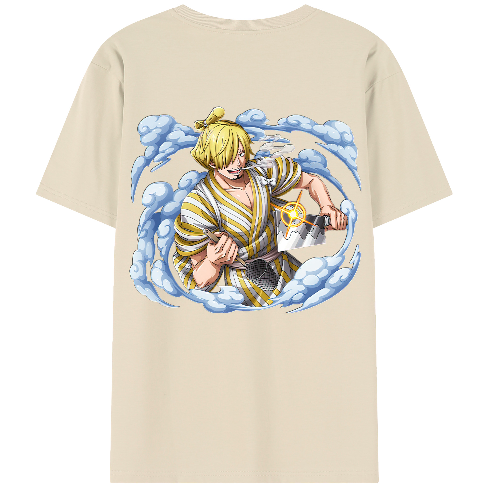 ワンピース サンジ ONE PIECE Sanji 綿100％半袖Tシャツ（背面プリント）