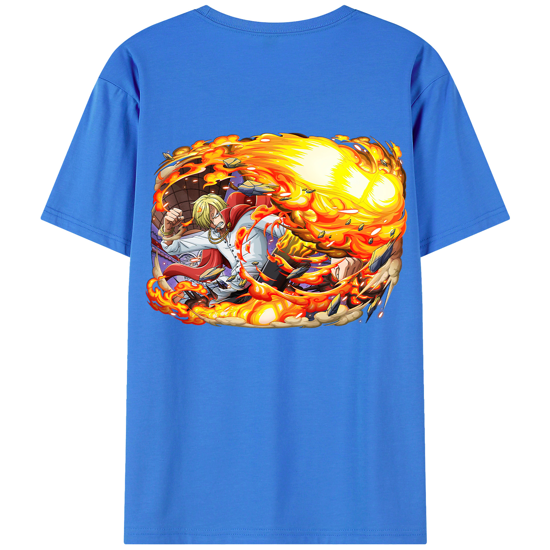 ワンピース サンジ ONE PIECE Sanji 綿100％半袖Tシャツ（背面プリント）