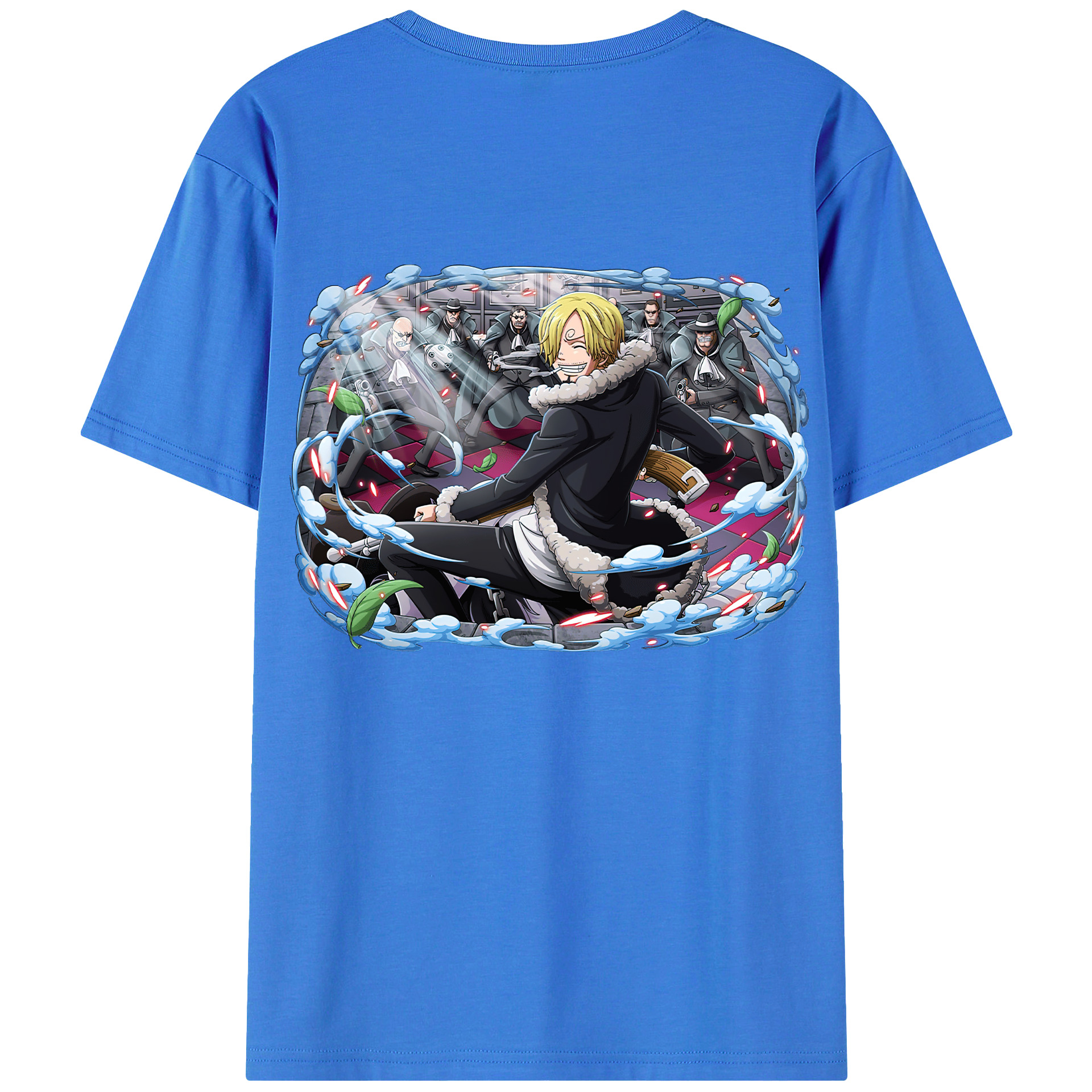 ワンピース サンジ ONE PIECE Sanji 綿100％半袖Tシャツ（背面プリント）