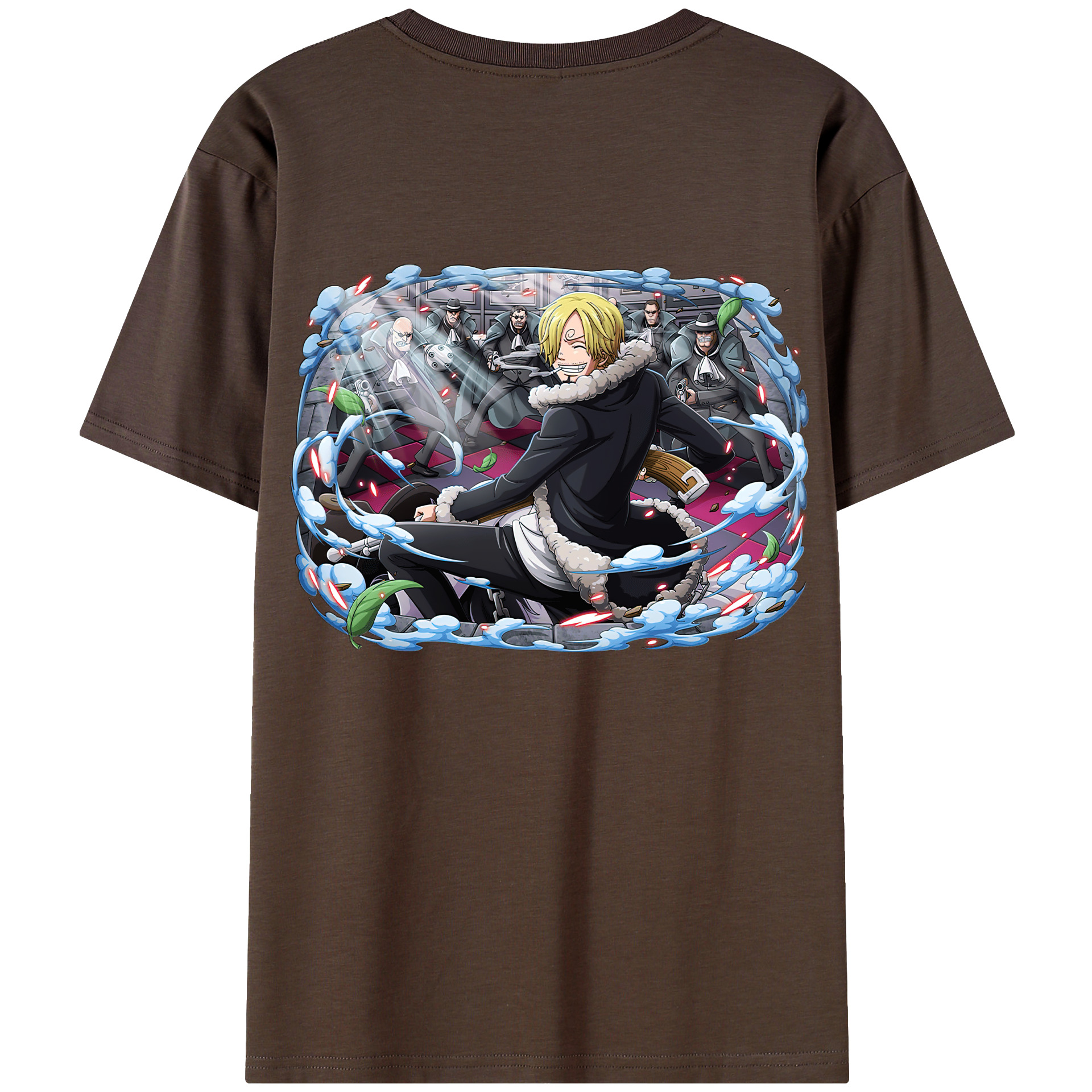 ワンピース サンジ ONE PIECE Sanji 綿100％半袖Tシャツ（背面プリント）