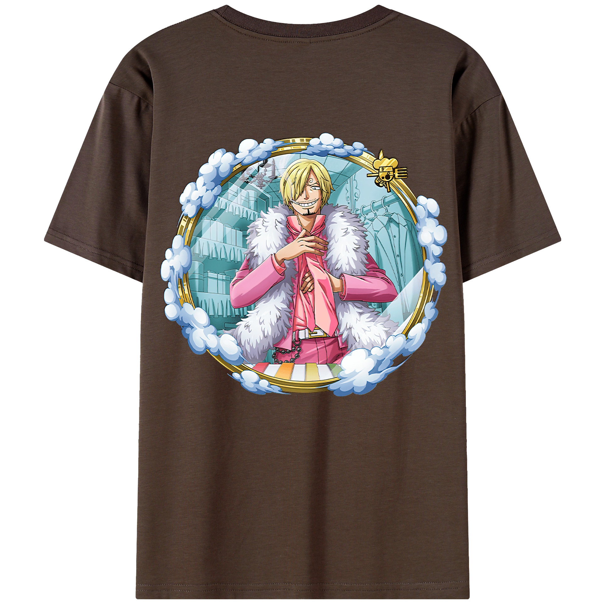 ワンピース サンジ ONE PIECE Sanji 綿100％半袖Tシャツ（背面プリント）