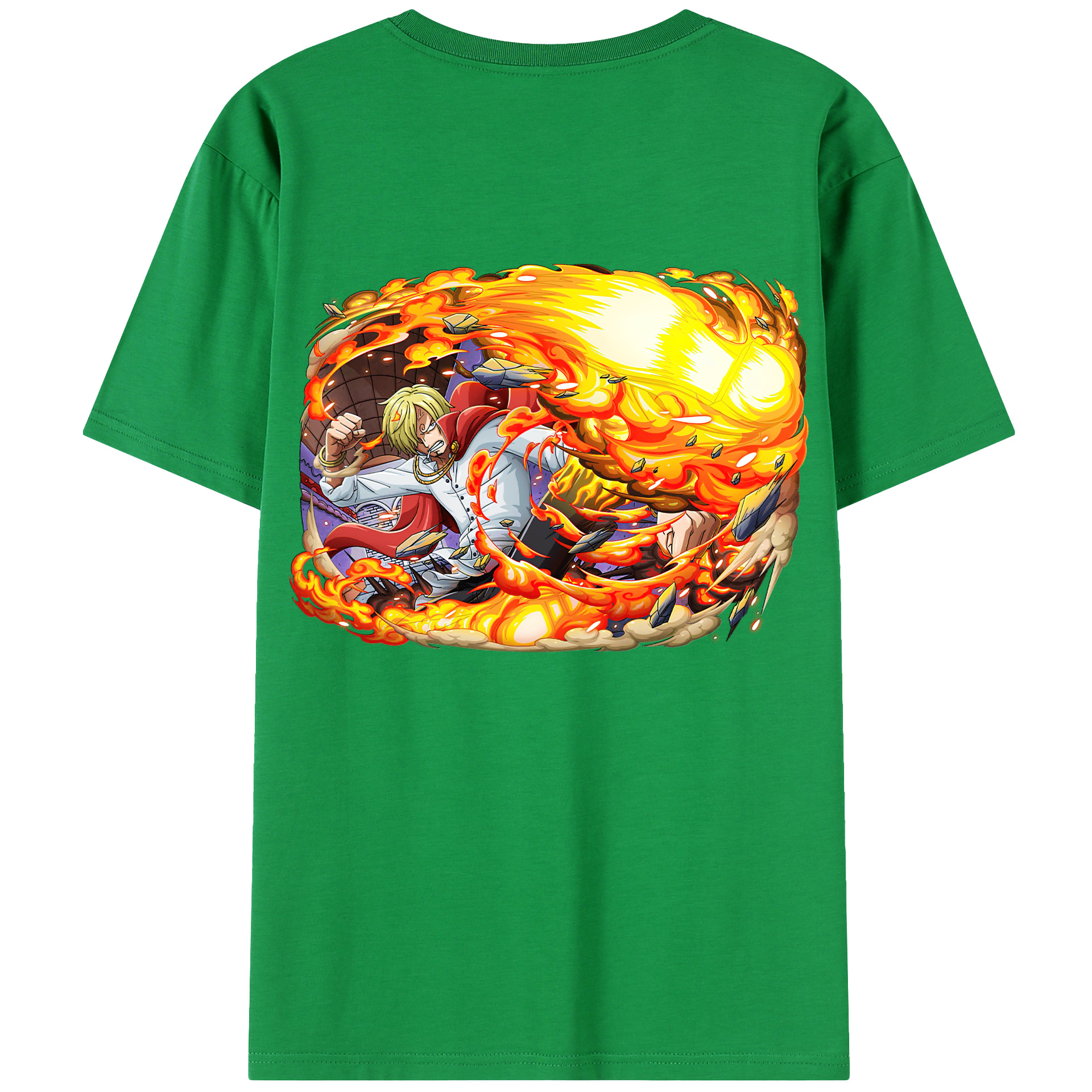 ワンピース サンジ ONE PIECE Sanji 綿100％半袖Tシャツ（背面プリント）