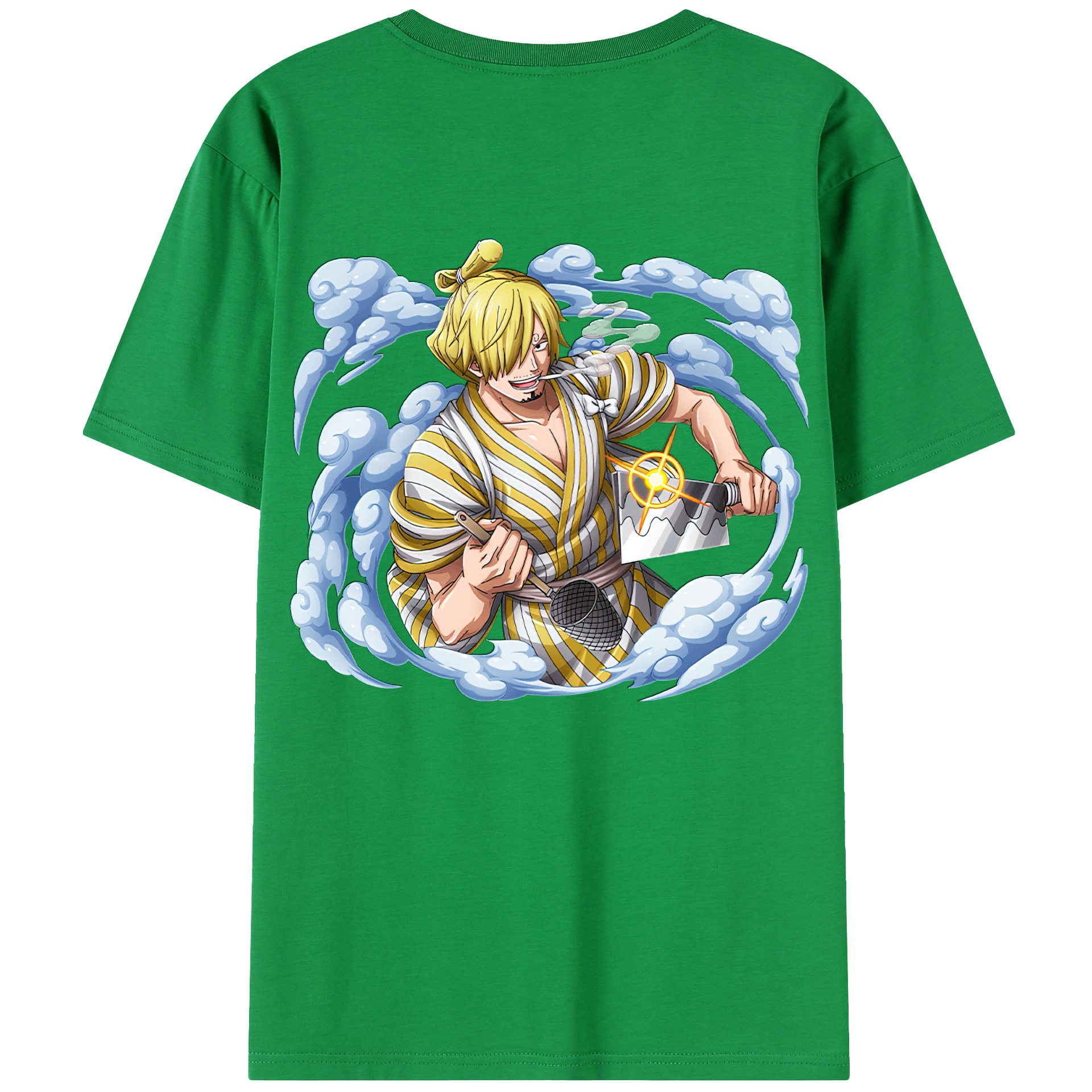 ワンピース サンジ ONE PIECE Sanji 綿100％半袖Tシャツ（背面プリント）