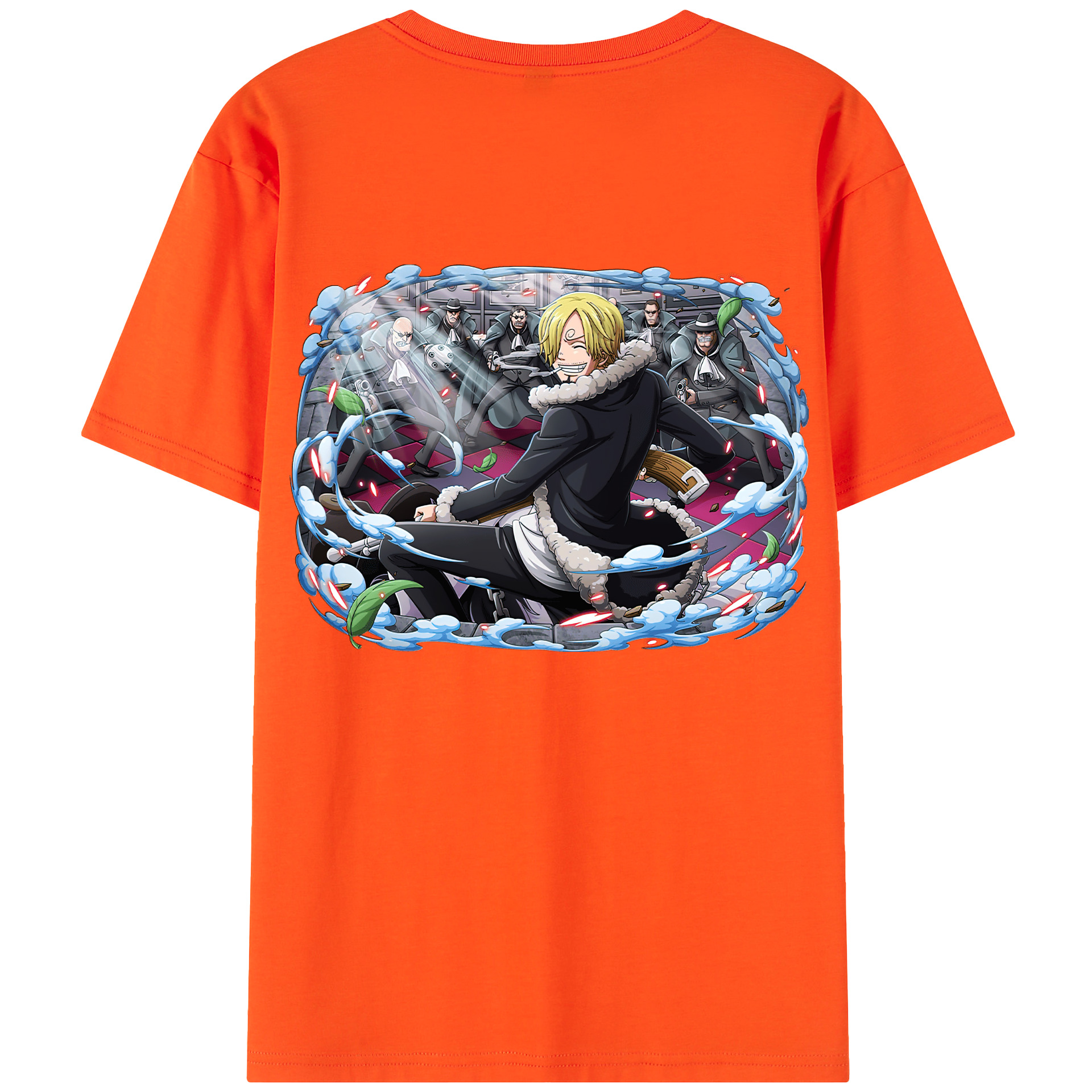 ワンピース サンジ ONE PIECE Sanji 綿100％半袖Tシャツ（背面プリント）
