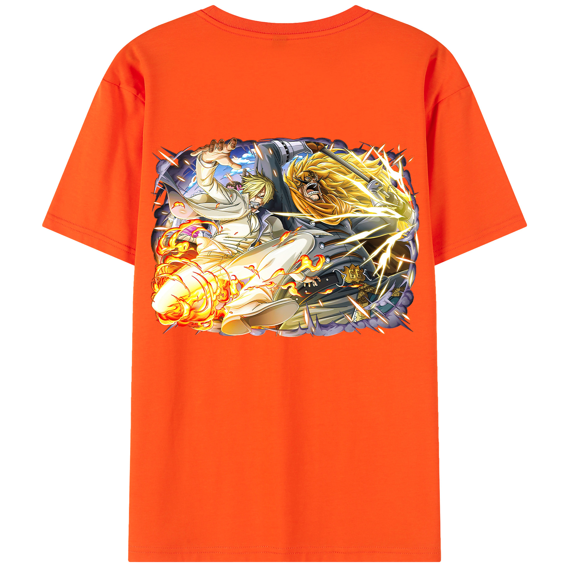 ワンピース サンジ ONE PIECE Sanji 綿100％半袖Tシャツ（背面プリント）