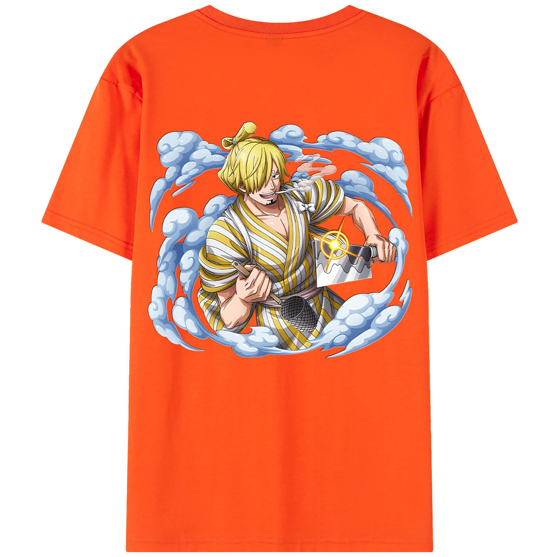 ワンピース サンジ ONE PIECE Sanji 綿100％半袖Tシャツ（背面プリント）