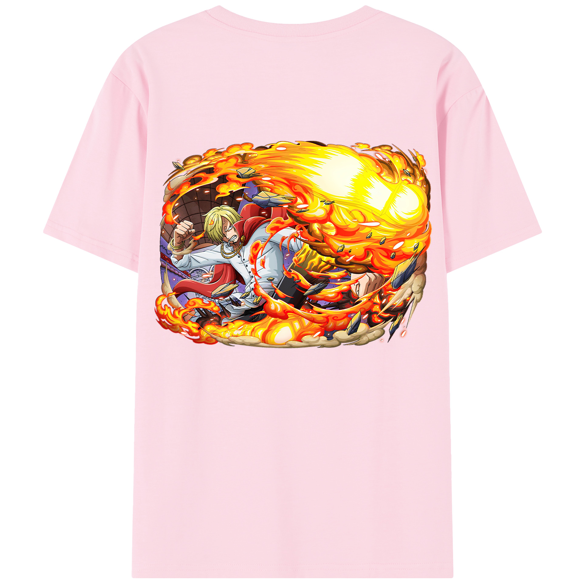 ワンピース サンジ ONE PIECE Sanji 綿100％半袖Tシャツ（背面プリント）