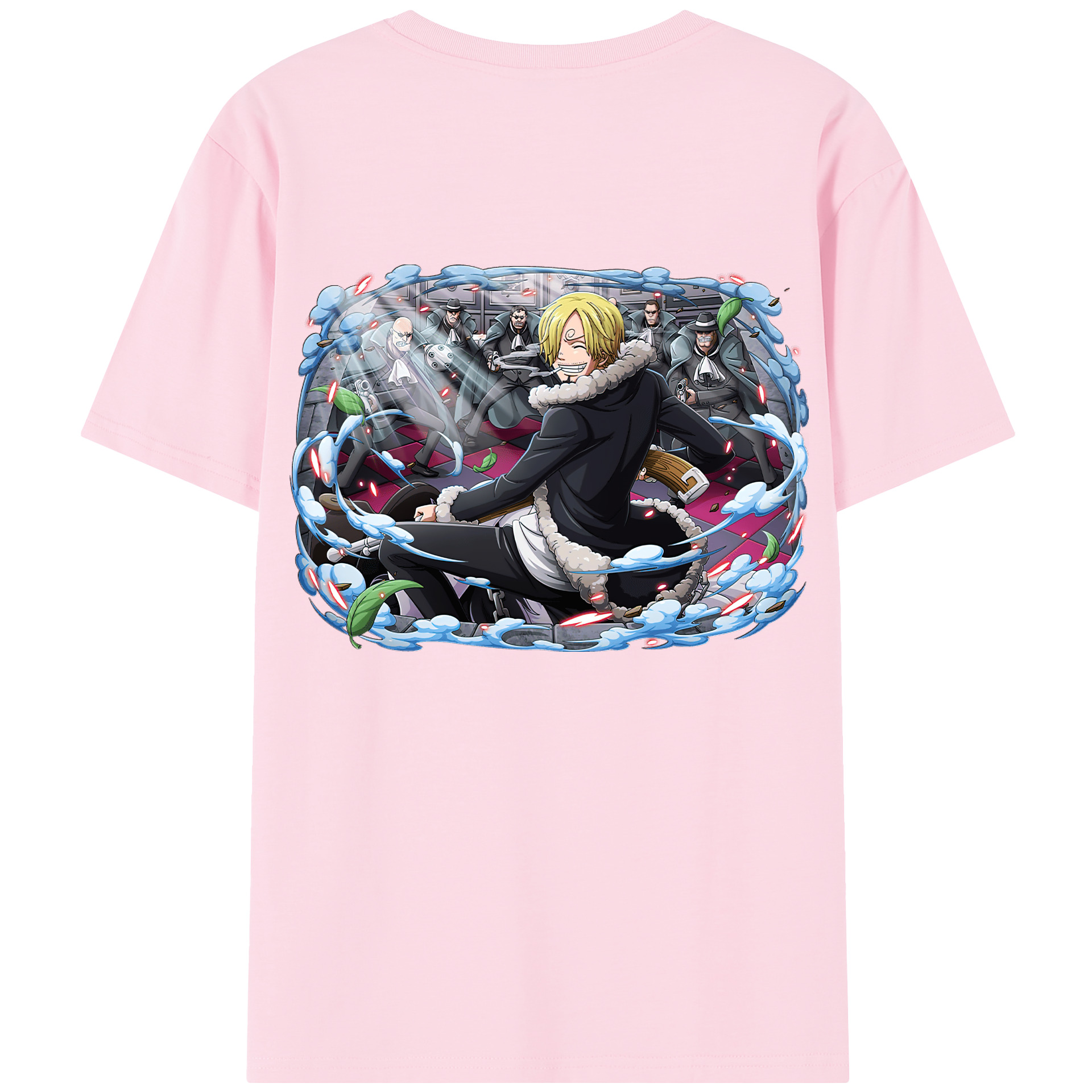 ワンピース サンジ ONE PIECE Sanji 綿100％半袖Tシャツ（背面プリント）
