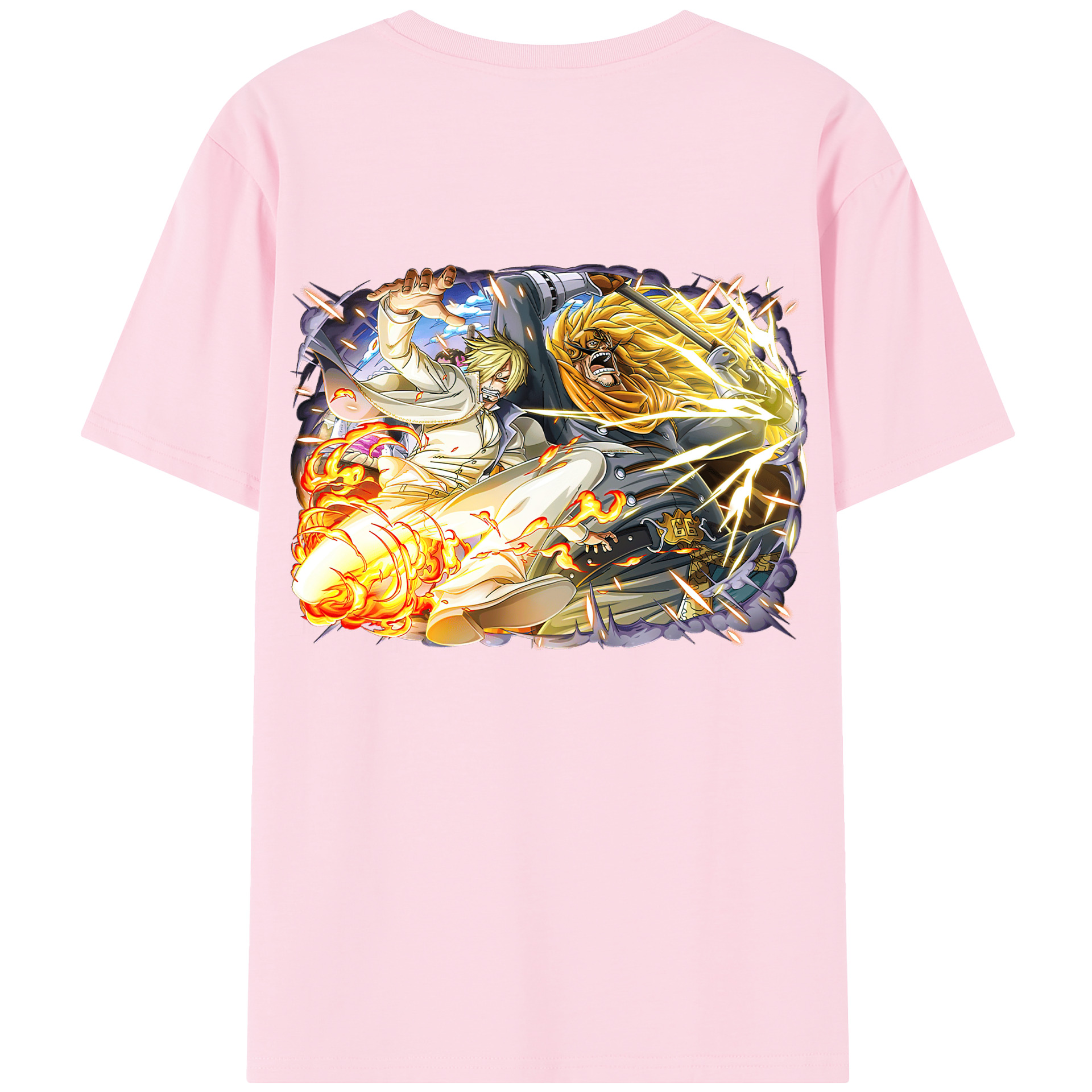 ワンピース サンジ ONE PIECE Sanji 綿100％半袖Tシャツ（背面プリント）