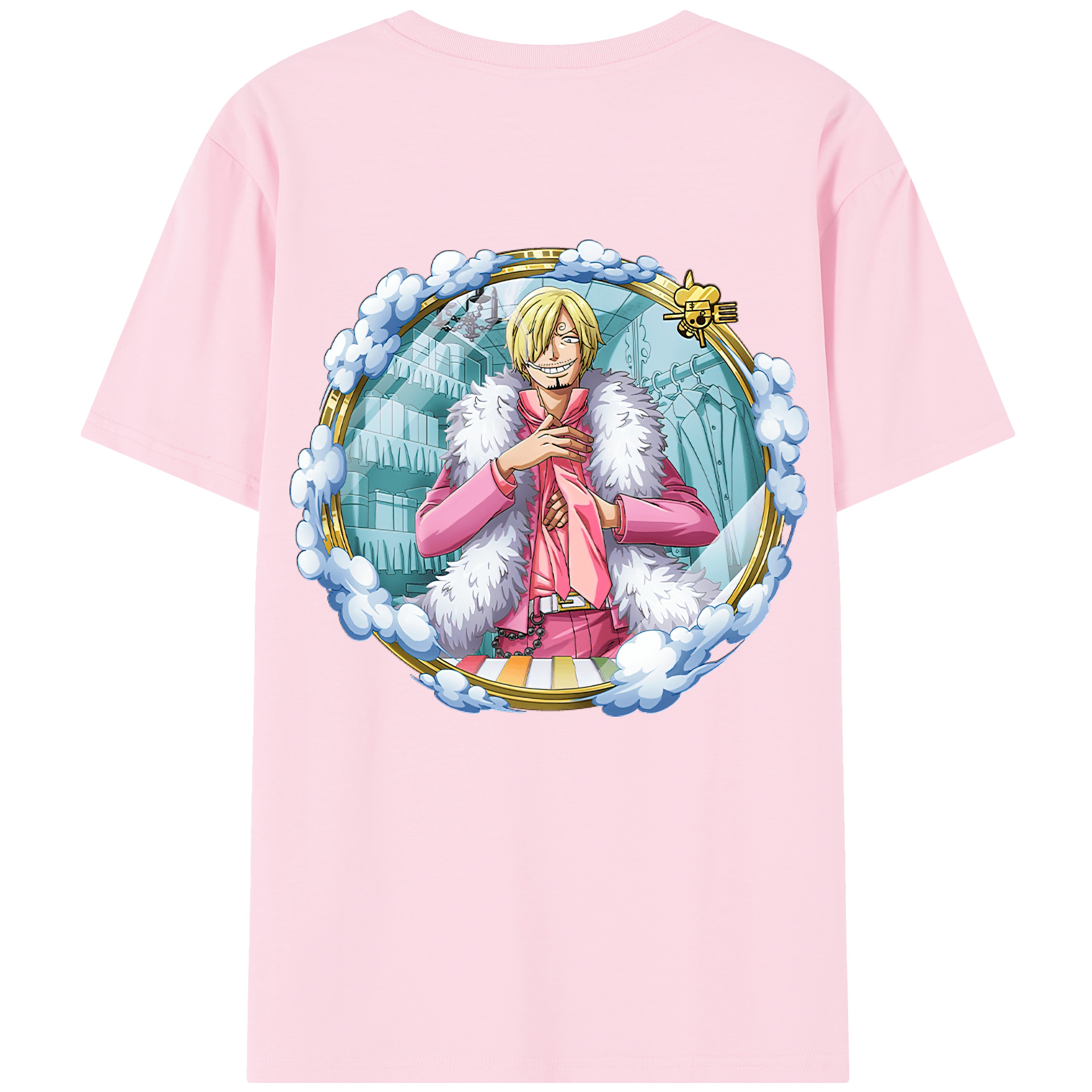 ワンピース サンジ ONE PIECE Sanji 綿100％半袖Tシャツ（背面プリント）