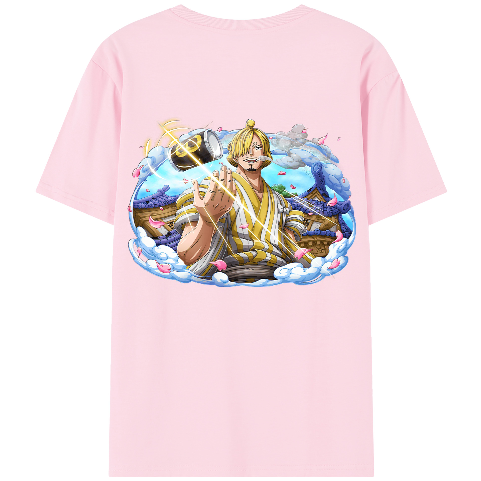 ワンピース サンジ ONE PIECE Sanji 綿100％半袖Tシャツ（背面プリント）