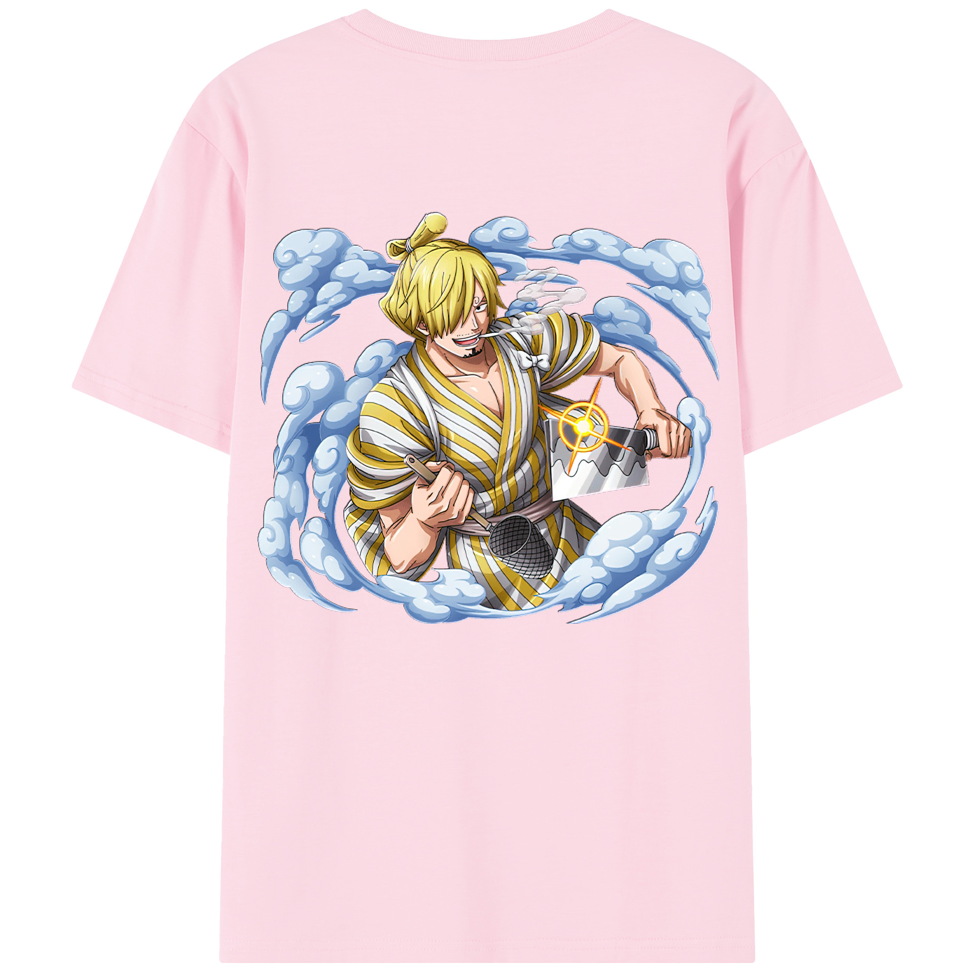 ワンピース サンジ ONE PIECE Sanji 綿100％半袖Tシャツ（背面プリント）