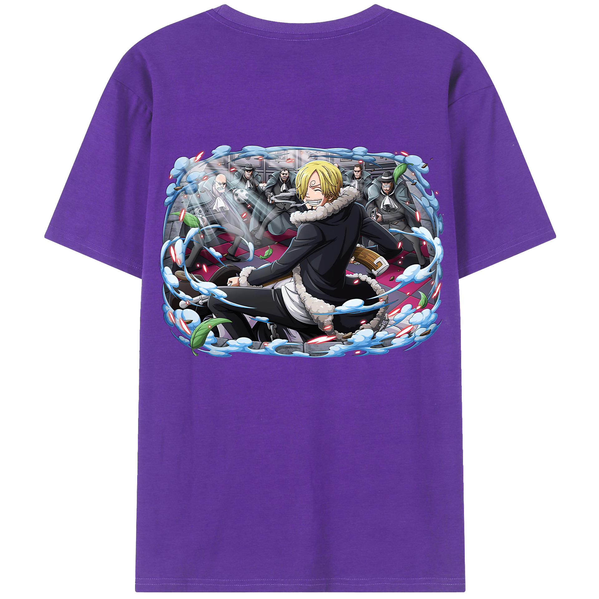ワンピース サンジ ONE PIECE Sanji 綿100％半袖Tシャツ（背面プリント）
