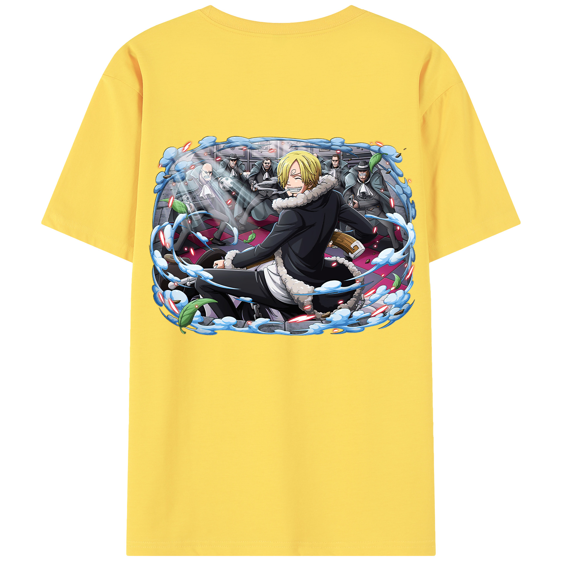 ワンピース サンジ ONE PIECE Sanji 綿100％半袖Tシャツ（背面プリント）