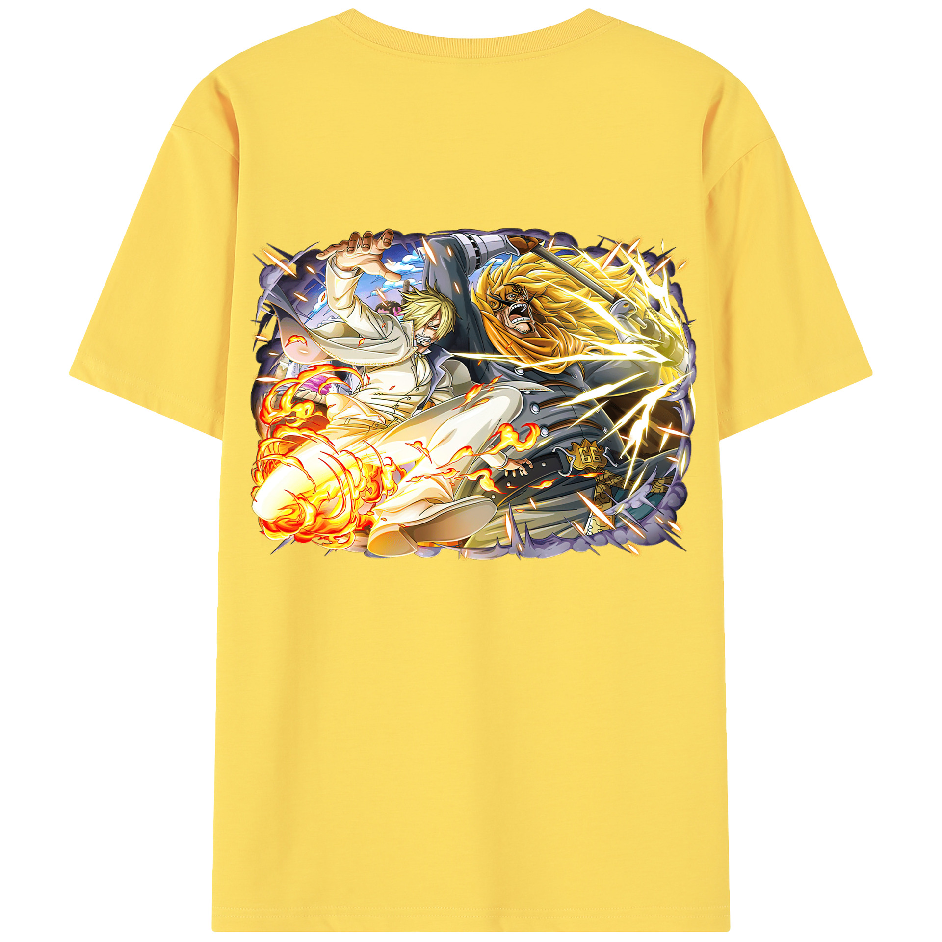 ワンピース サンジ ONE PIECE Sanji 綿100％半袖Tシャツ（背面プリント）