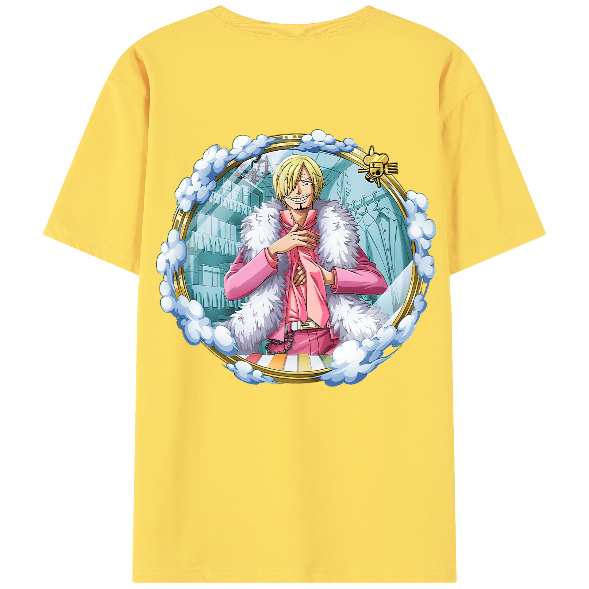 ワンピース サンジ ONE PIECE Sanji 綿100％半袖Tシャツ（背面プリント）