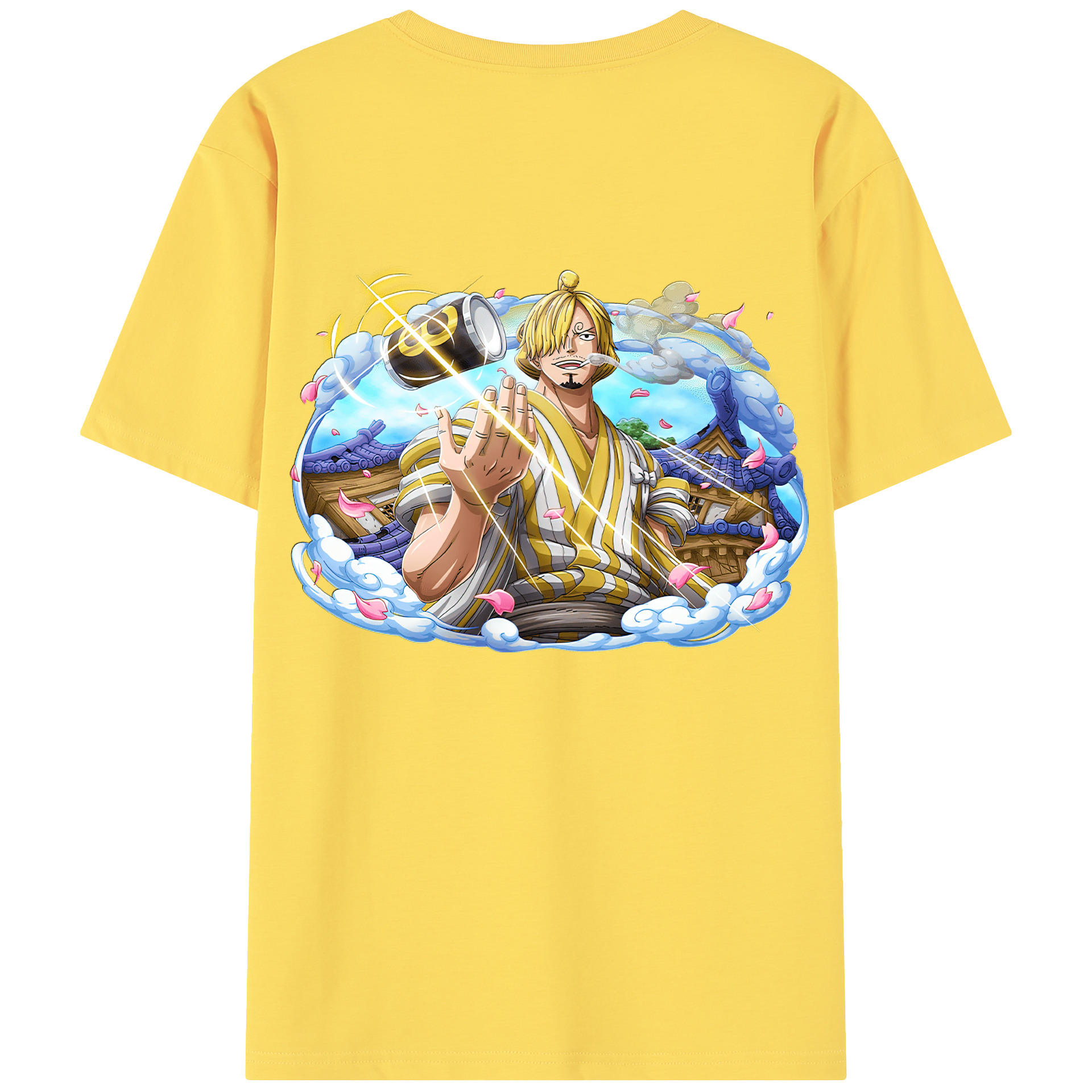 ワンピース サンジ ONE PIECE Sanji 綿100％半袖Tシャツ（背面プリント）