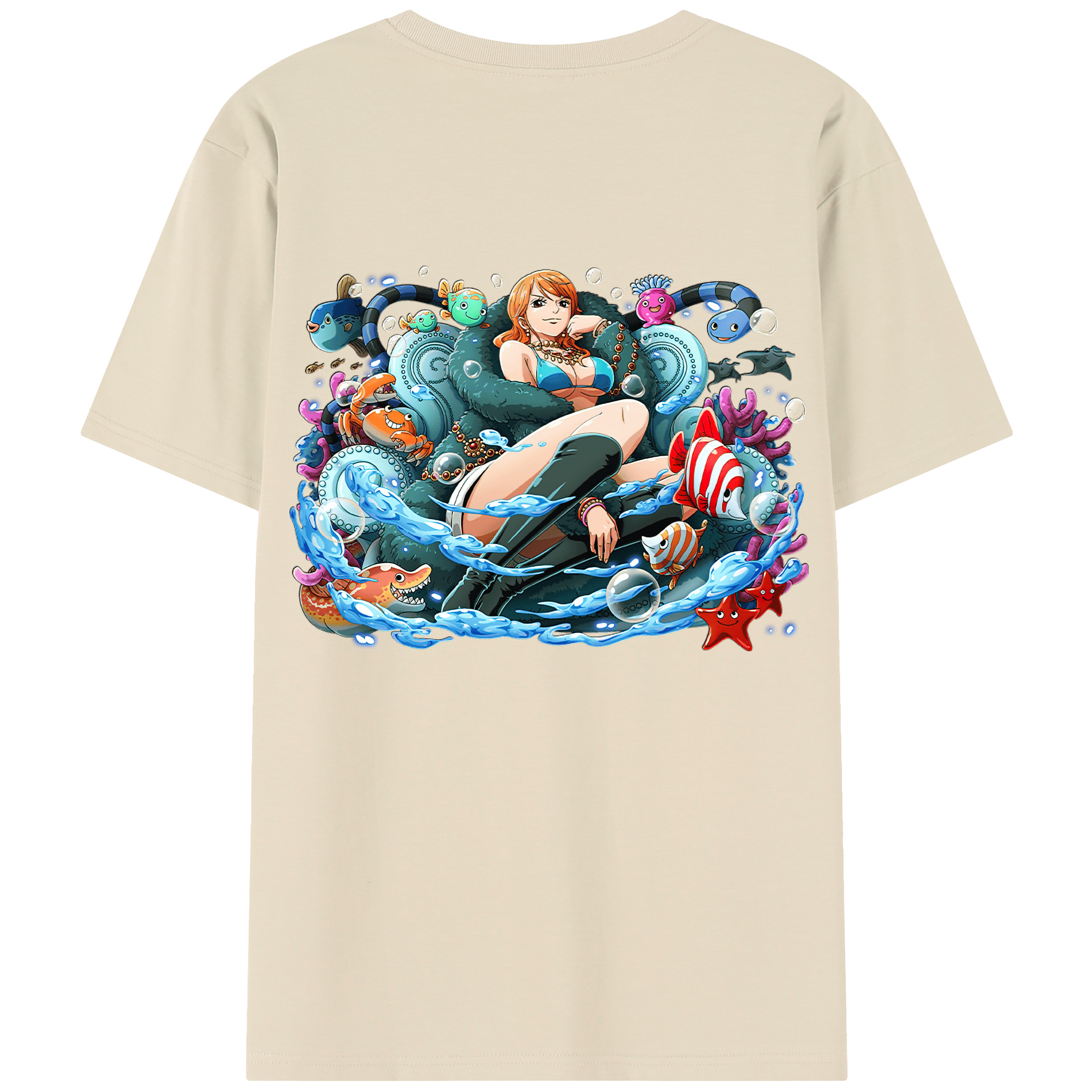 ワンピース ナミ ONE PIECE Nami 綿100％半袖Tシャツ（背面プリント）