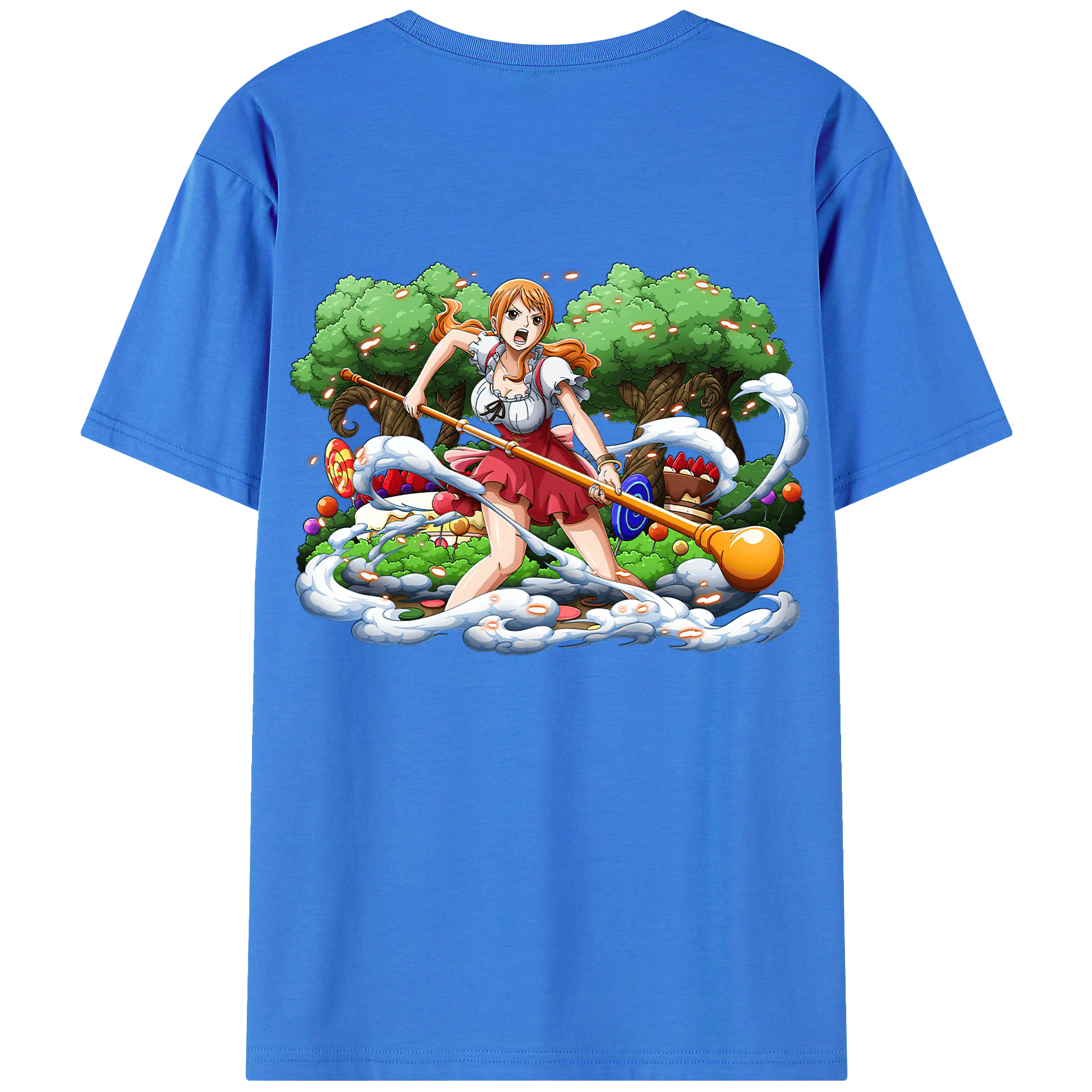 ワンピース ナミ ONE PIECE Nami 綿100％半袖Tシャツ（背面プリント）
