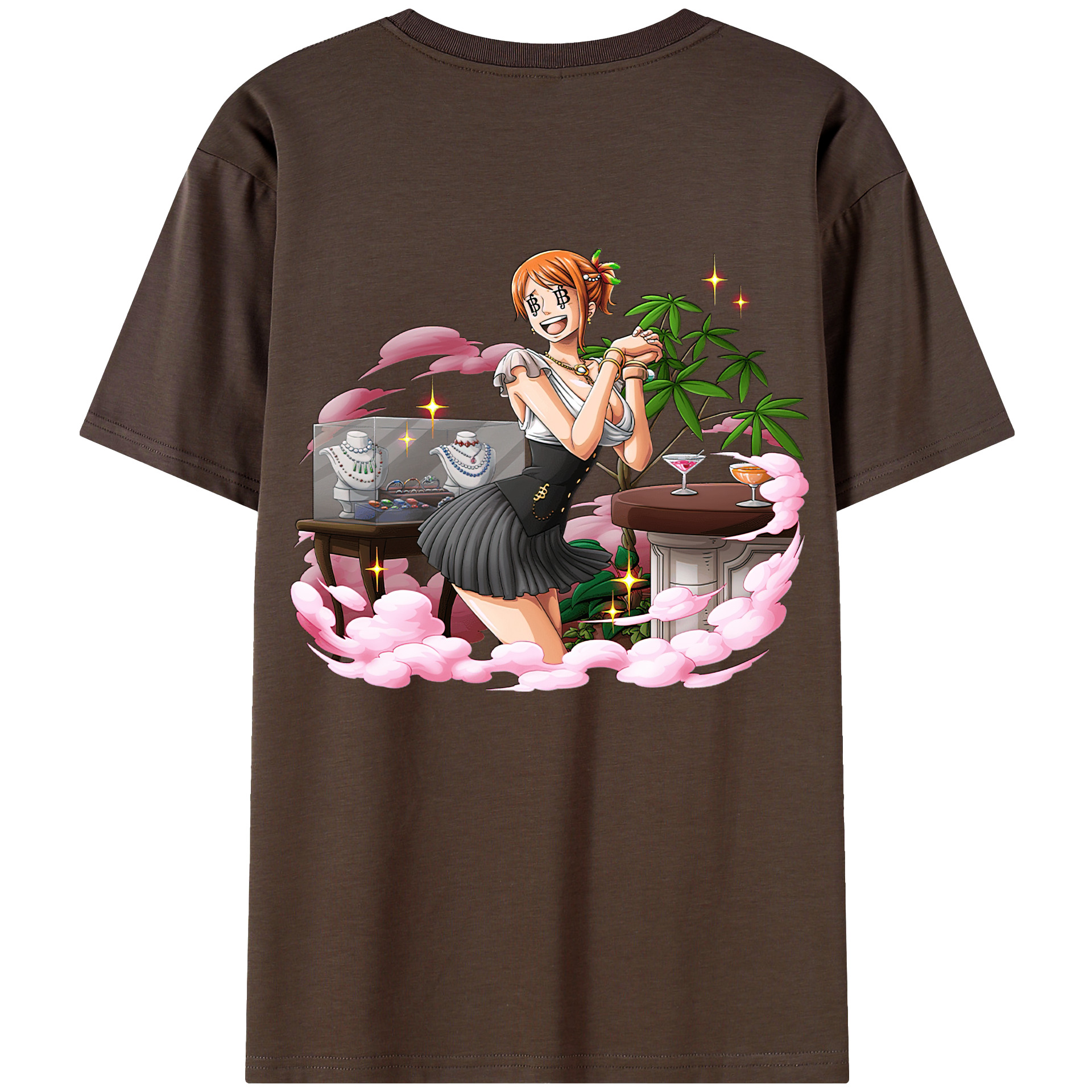 ワンピース ナミ ONE PIECE Nami 綿100％半袖Tシャツ（背面プリント）