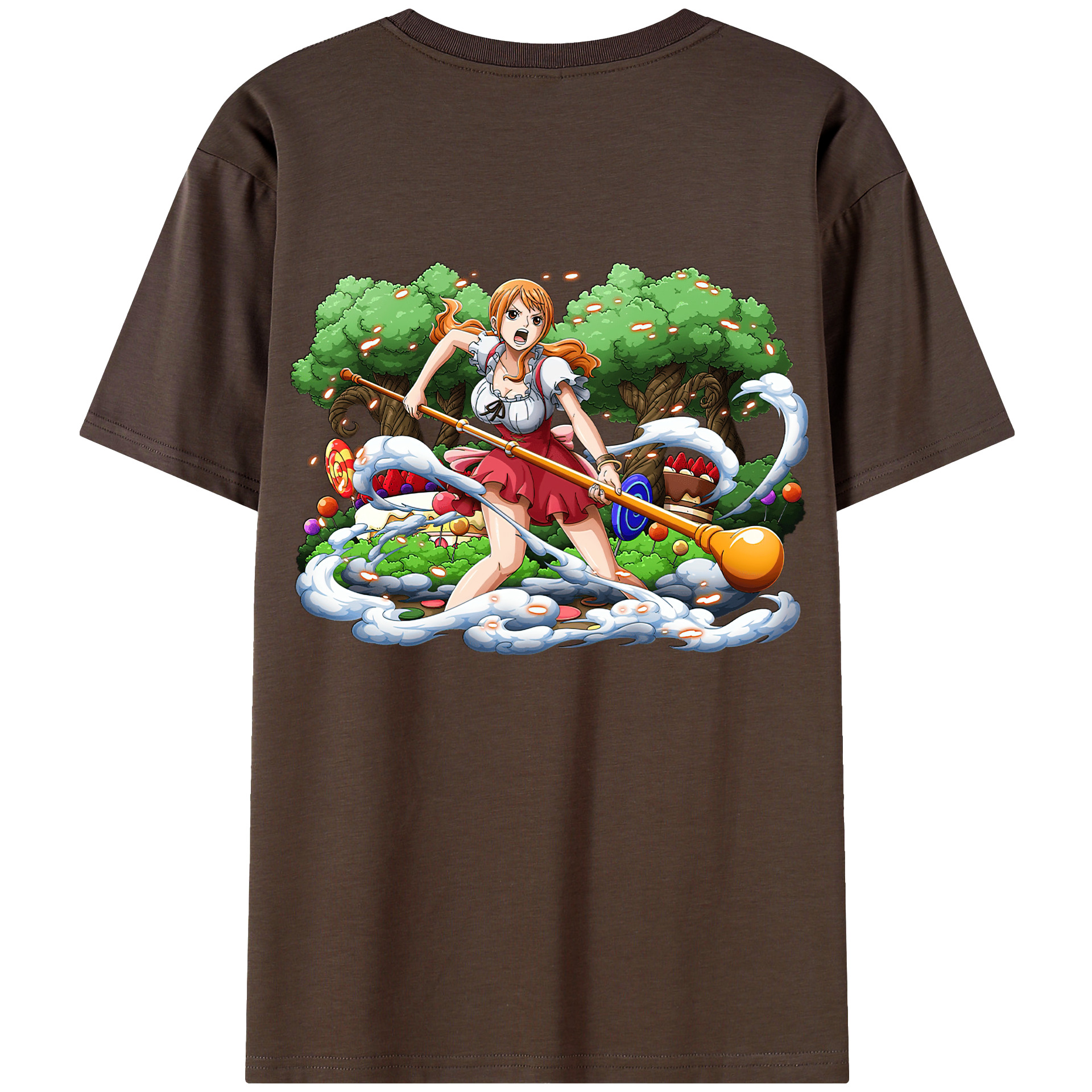 ワンピース ナミ ONE PIECE Nami 綿100％半袖Tシャツ（背面プリント）