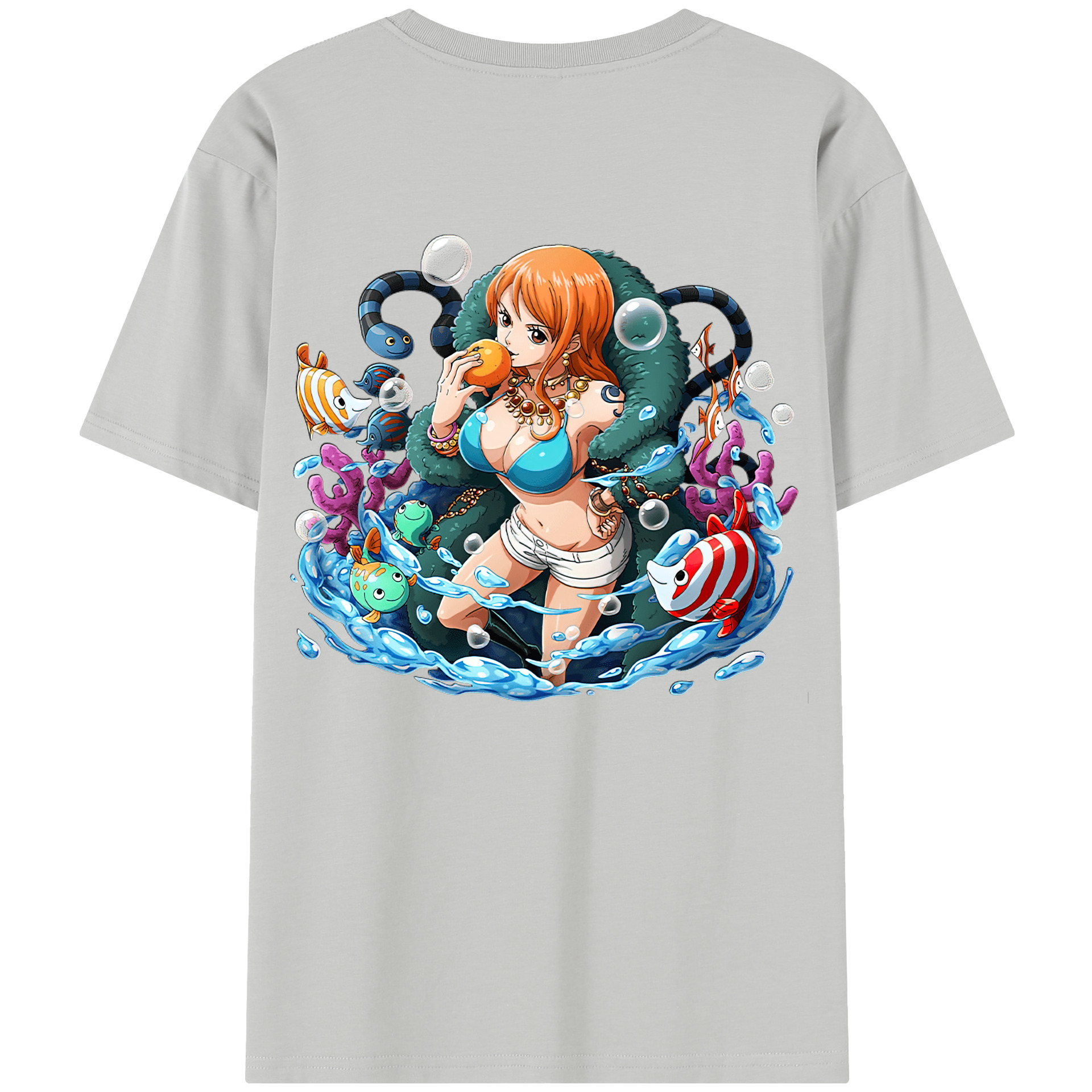 ワンピース ナミ ONE PIECE Nami 綿100％半袖Tシャツ（背面プリント）
