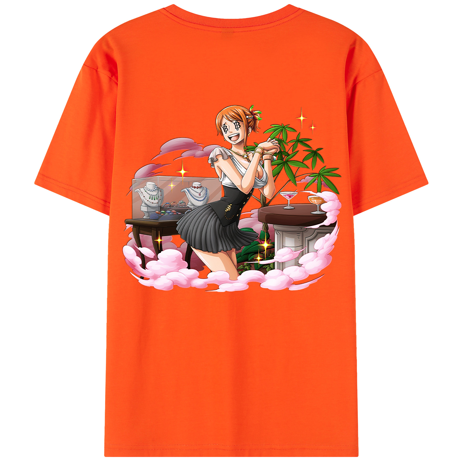 ワンピース ナミ ONE PIECE Nami 綿100％半袖Tシャツ（背面プリント）