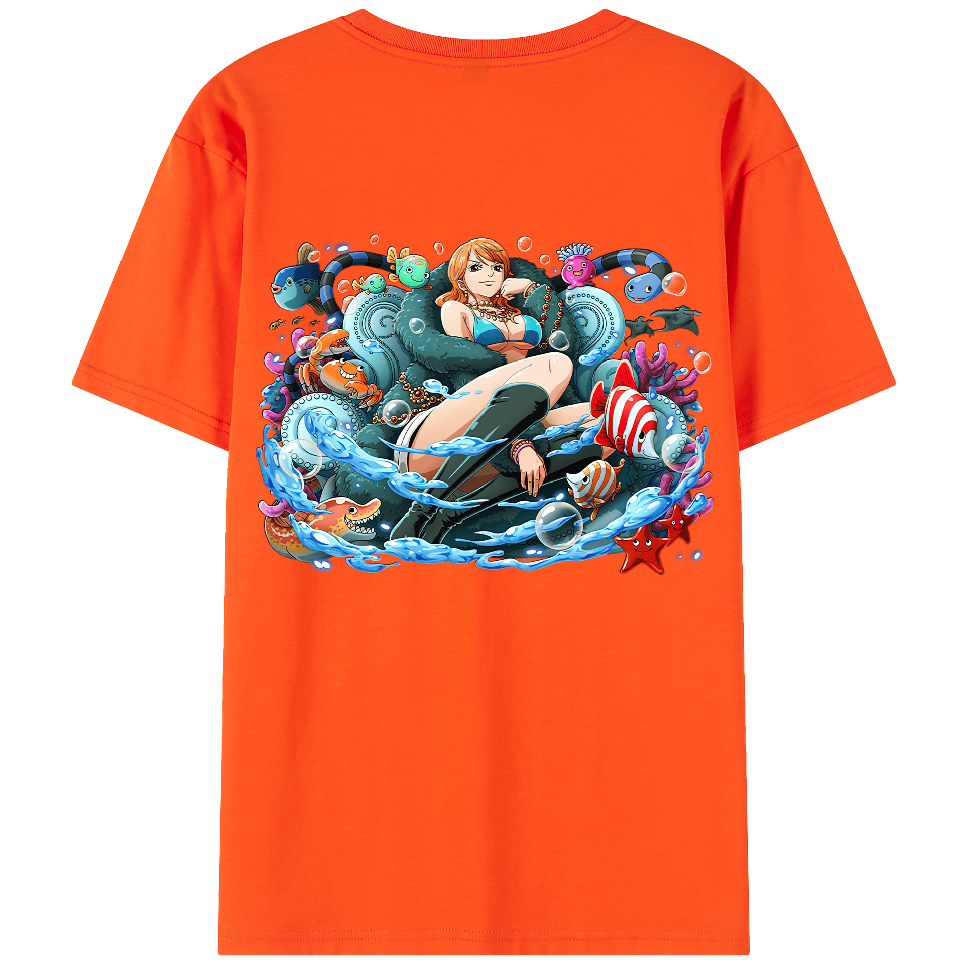 ワンピース ナミ ONE PIECE Nami 綿100％半袖Tシャツ（背面プリント）