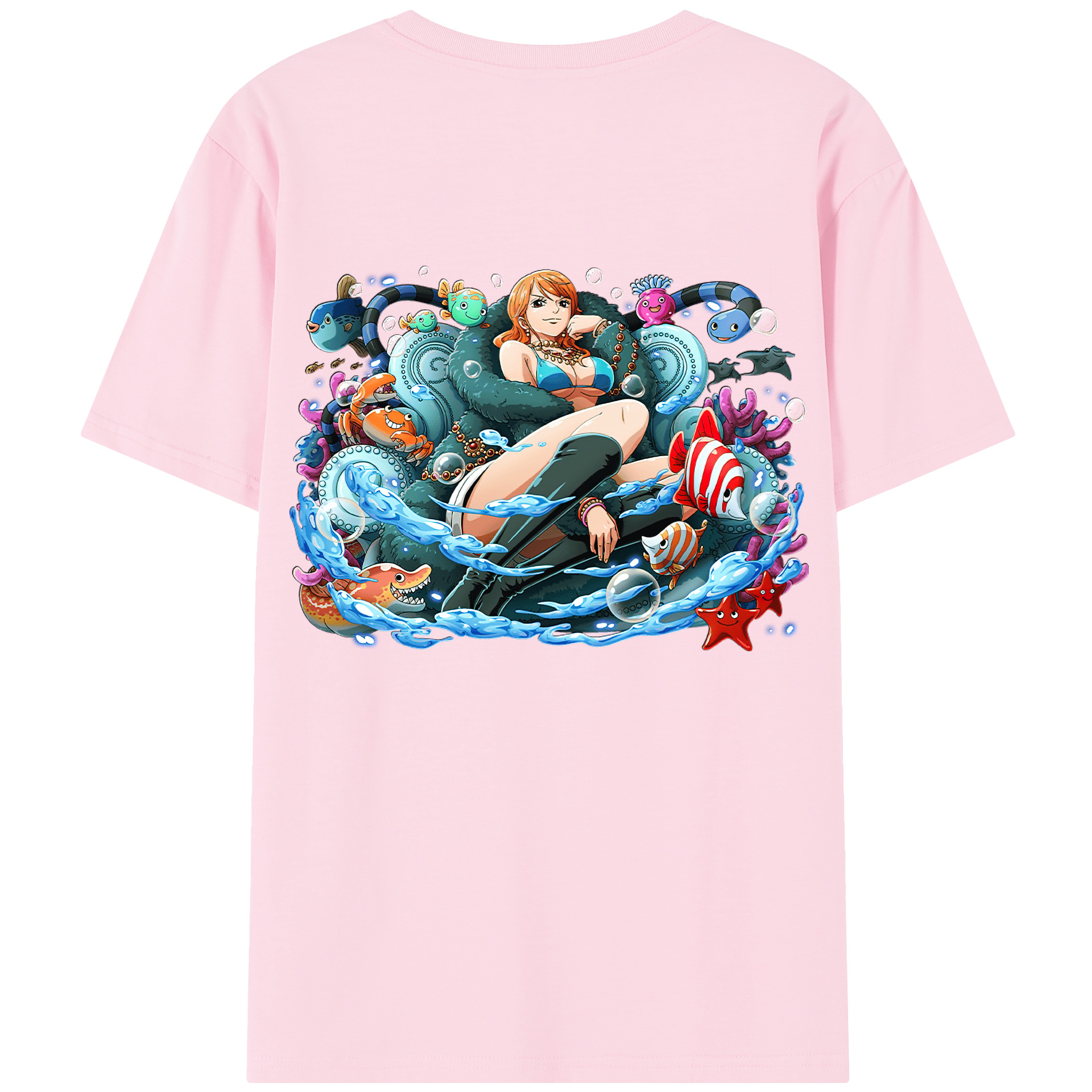 ワンピース ナミ ONE PIECE Nami 綿100％半袖Tシャツ（背面プリント）
