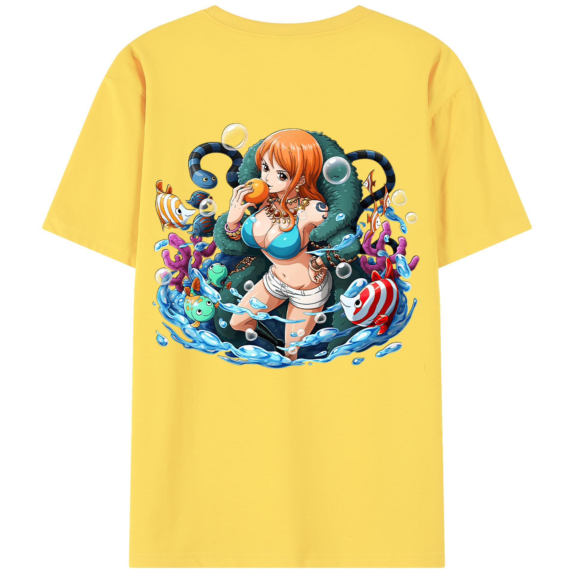 ワンピース ナミ ONE PIECE Nami 綿100％半袖Tシャツ（背面プリント）