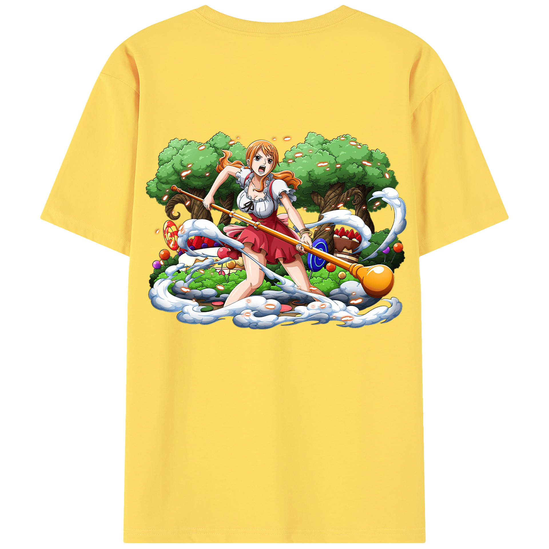 ワンピース ナミ ONE PIECE Nami 綿100％半袖Tシャツ（背面プリント）