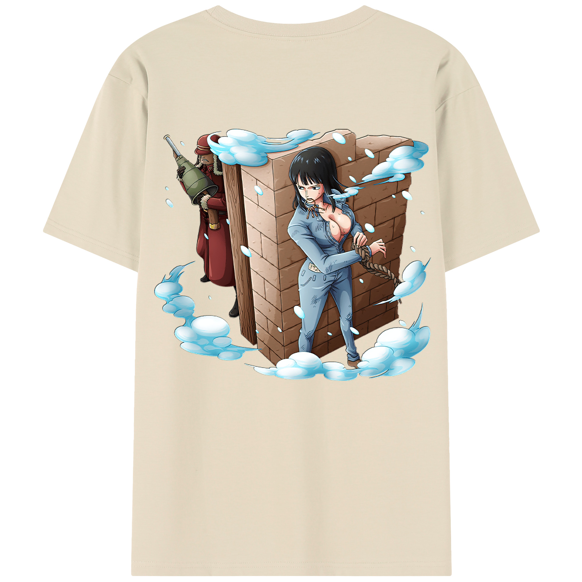 ワンピース ニコ・ロビン ONE PIECE Nico Robin 綿100％半袖Tシャツ（背面プリント）