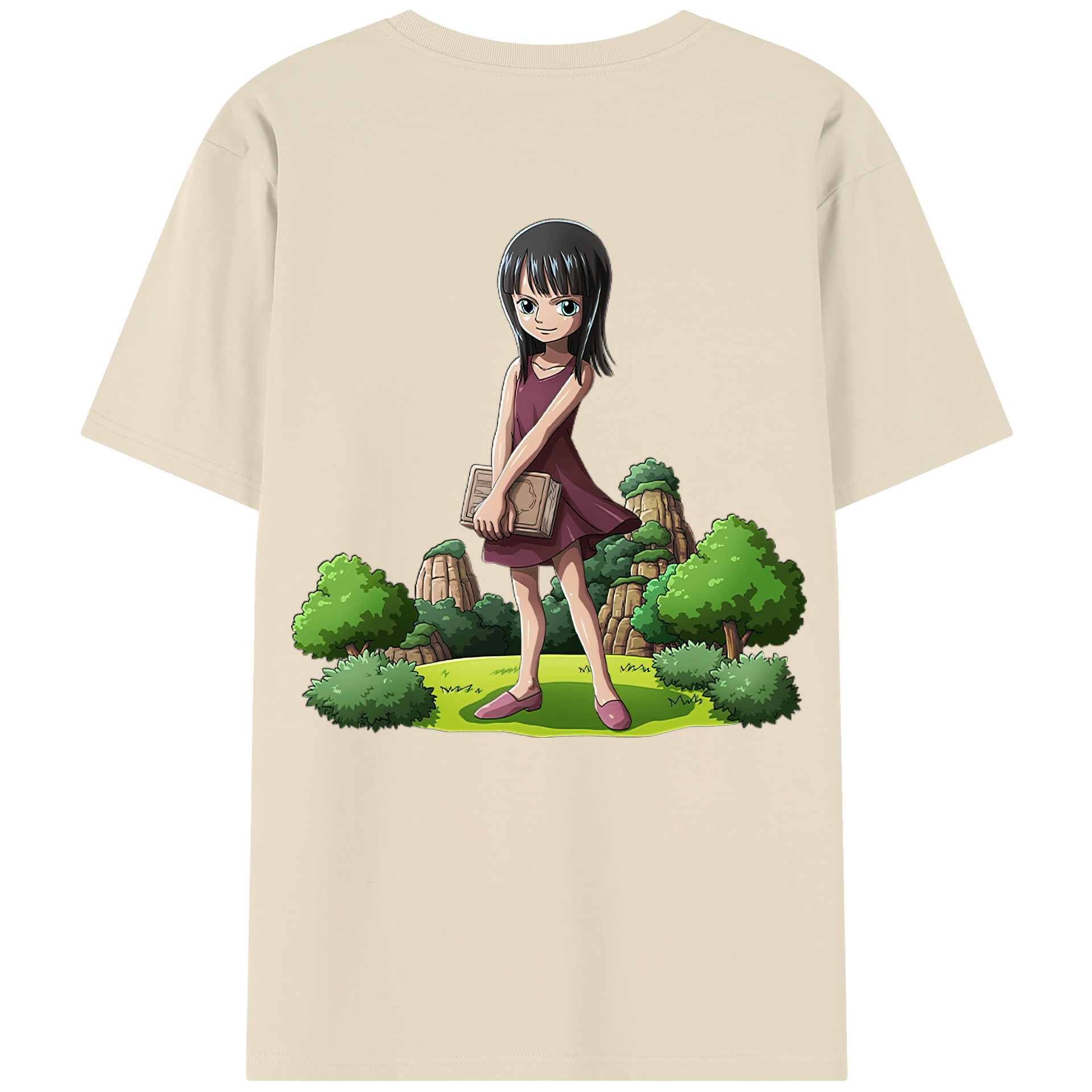 ワンピース ニコ・ロビン ONE PIECE Nico Robin 綿100％半袖Tシャツ（背面プリント）