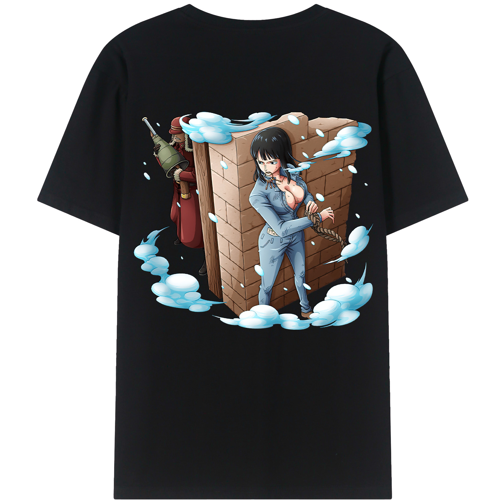 ワンピース ニコ・ロビン ONE PIECE Nico Robin 綿100％半袖Tシャツ（背面プリント）