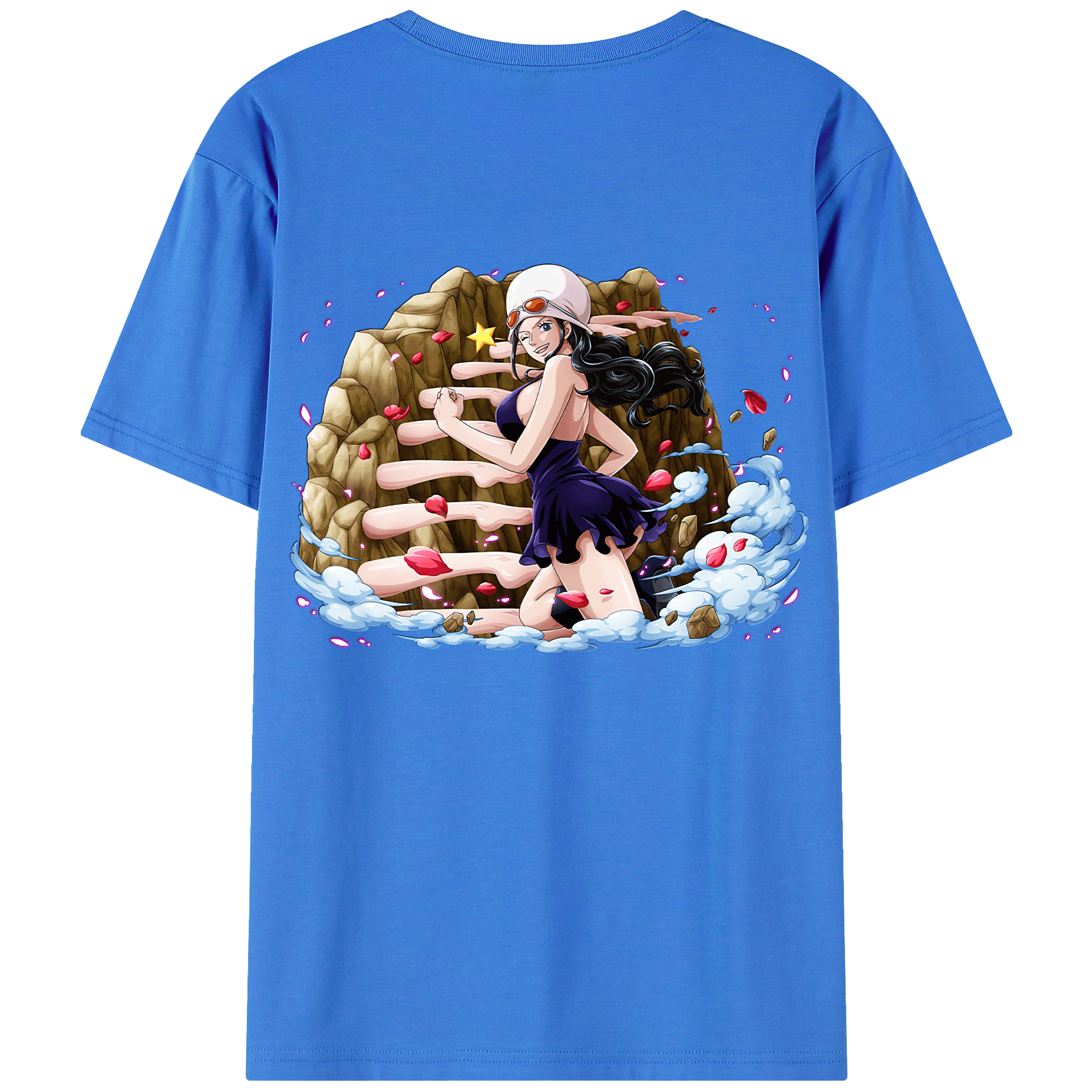 ワンピース ニコ・ロビン ONE PIECE Nico Robin 綿100％半袖Tシャツ（背面プリント）