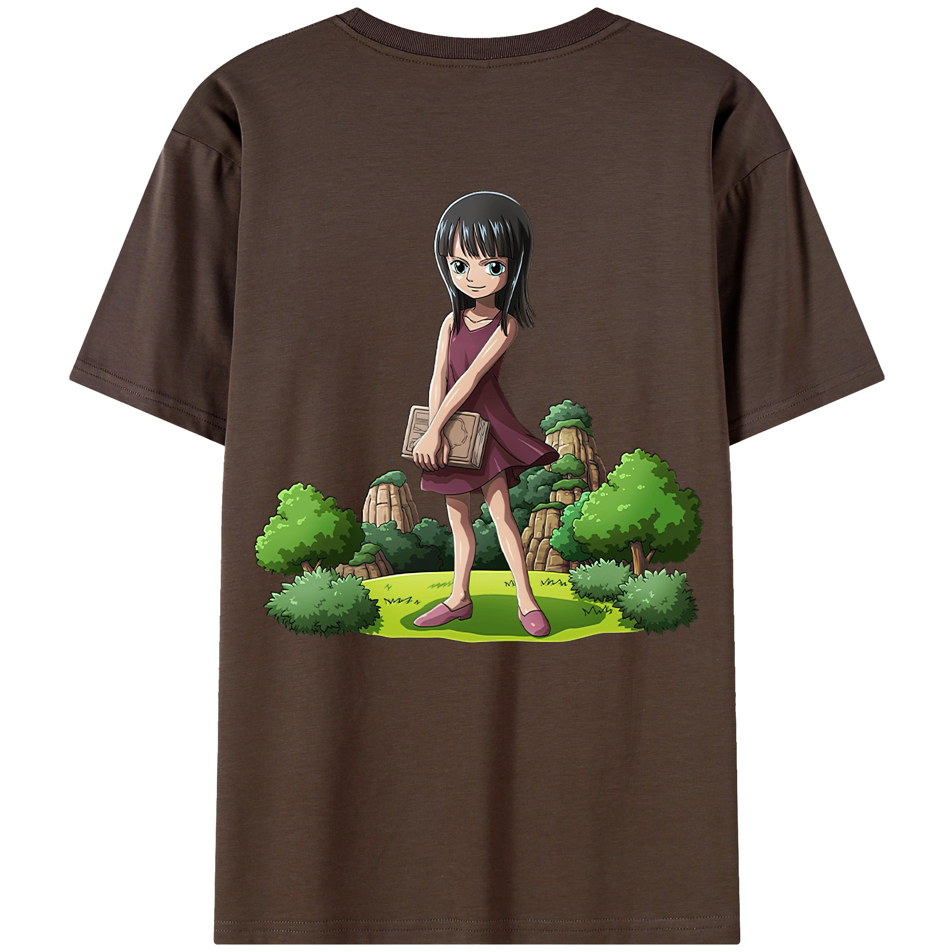 ワンピース ニコ・ロビン ONE PIECE Nico Robin 綿100％半袖Tシャツ（背面プリント）