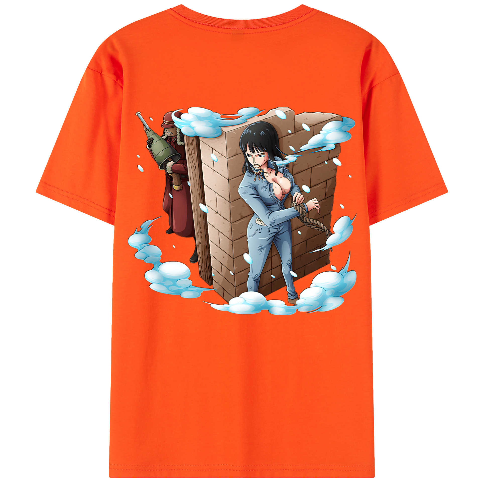 ワンピース ニコ・ロビン ONE PIECE Nico Robin 綿100％半袖Tシャツ（背面プリント）