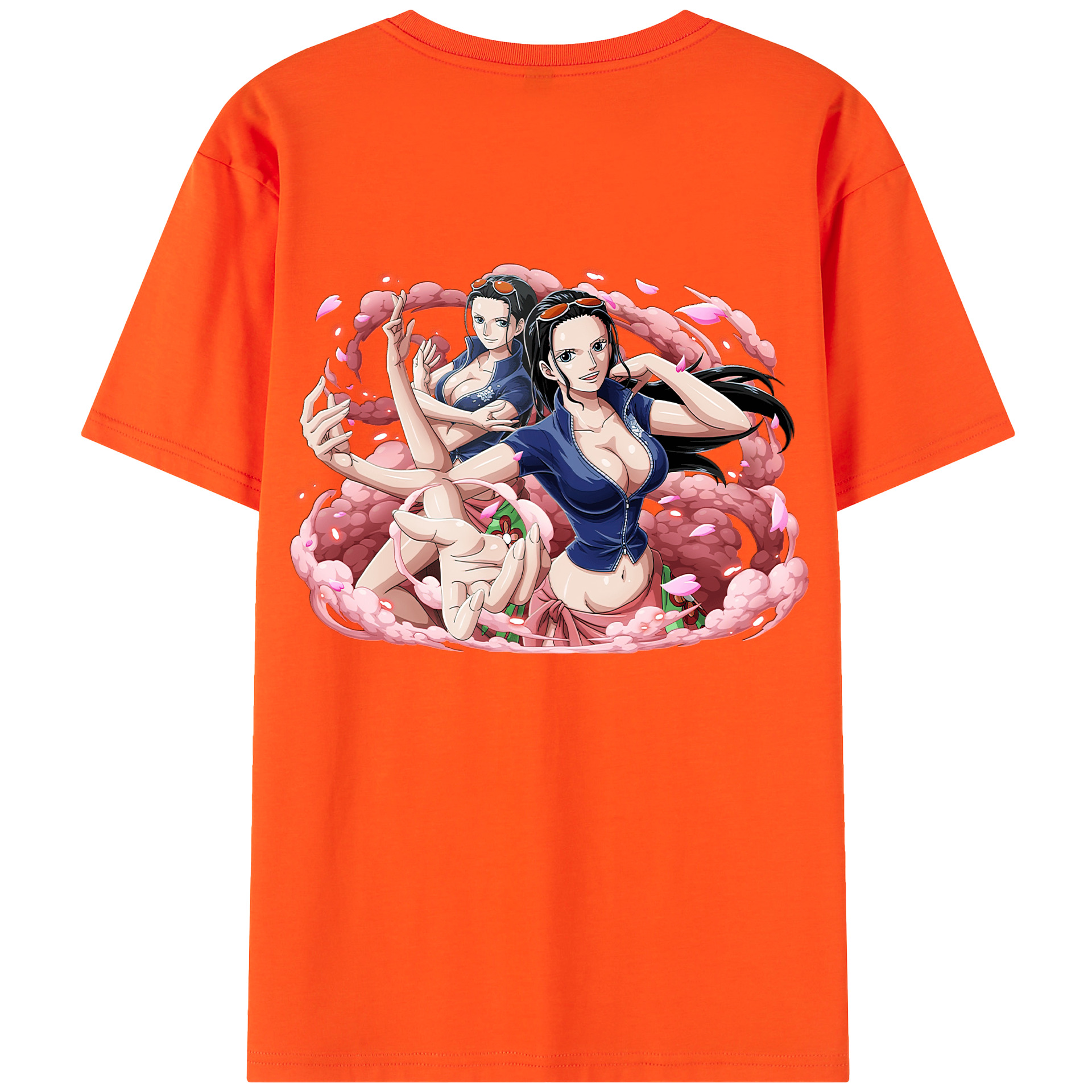 （画像用） ワンピース ニコ・ロビン ONE PIECE Nico Robin 綿100％半袖Tシャツ（背面プリント）