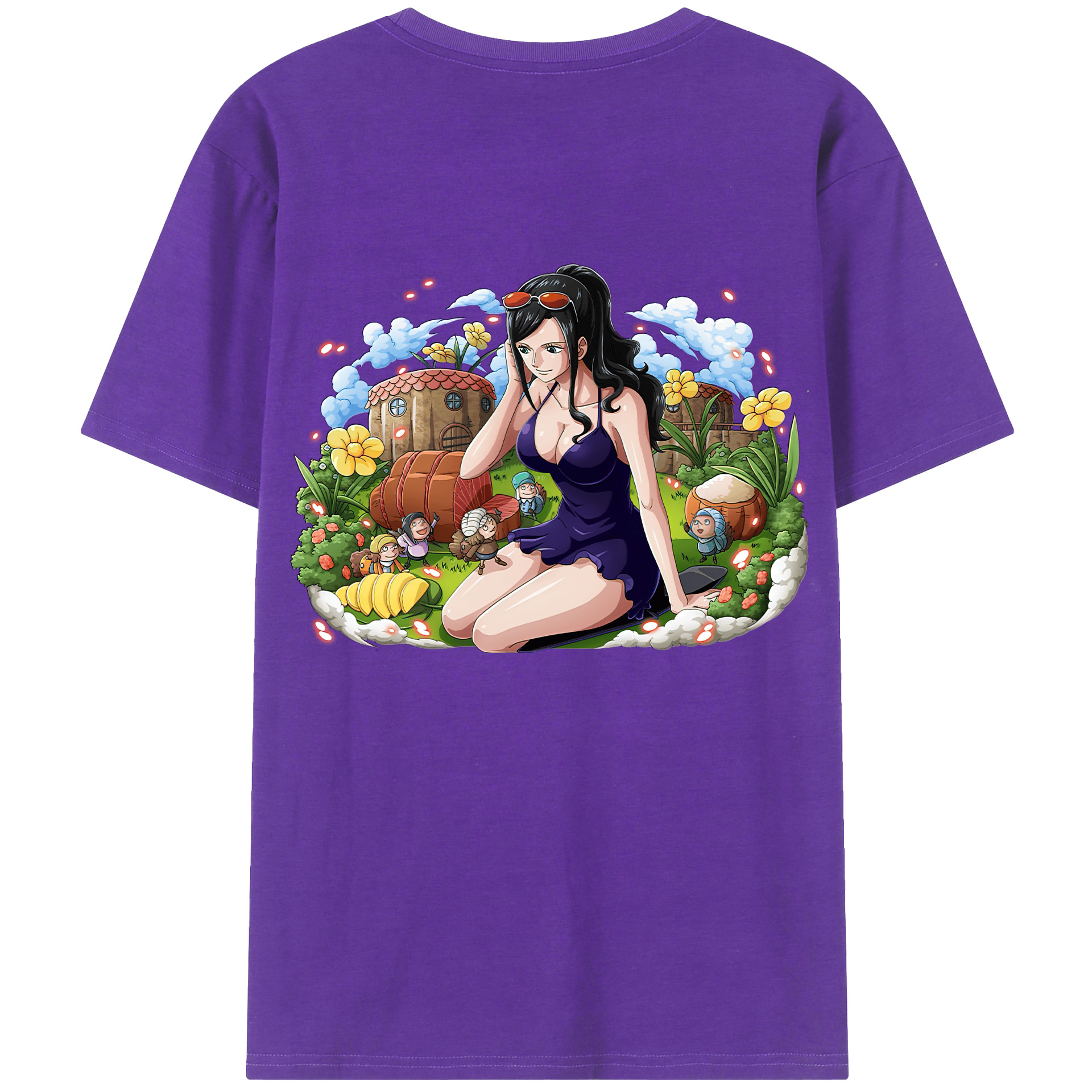 ワンピース ニコ・ロビン ONE PIECE Nico Robin 綿100％半袖Tシャツ（背面プリント）