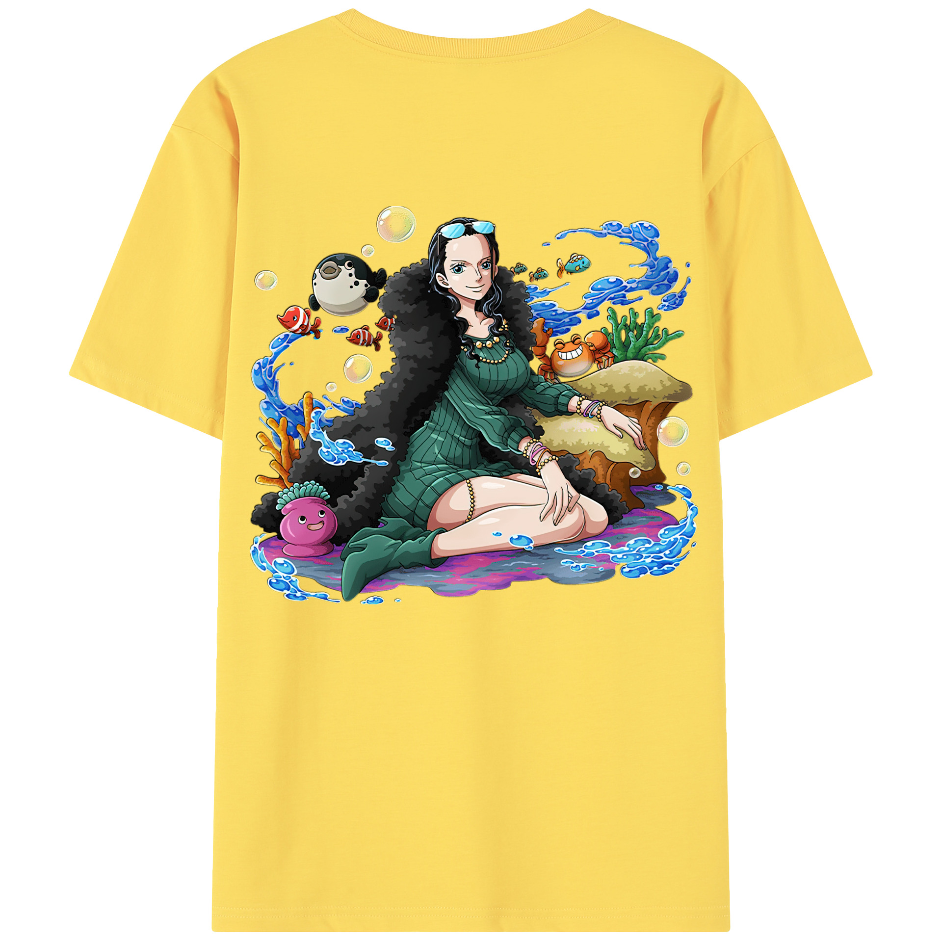 ワンピース ニコ・ロビン ONE PIECE Nico Robin 綿100％半袖Tシャツ（背面プリント）