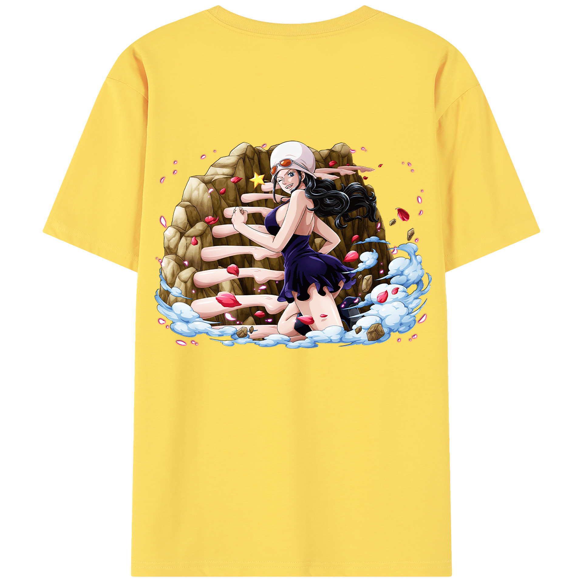 ワンピース ニコ・ロビン ONE PIECE Nico Robin 綿100％半袖Tシャツ（背面プリント）