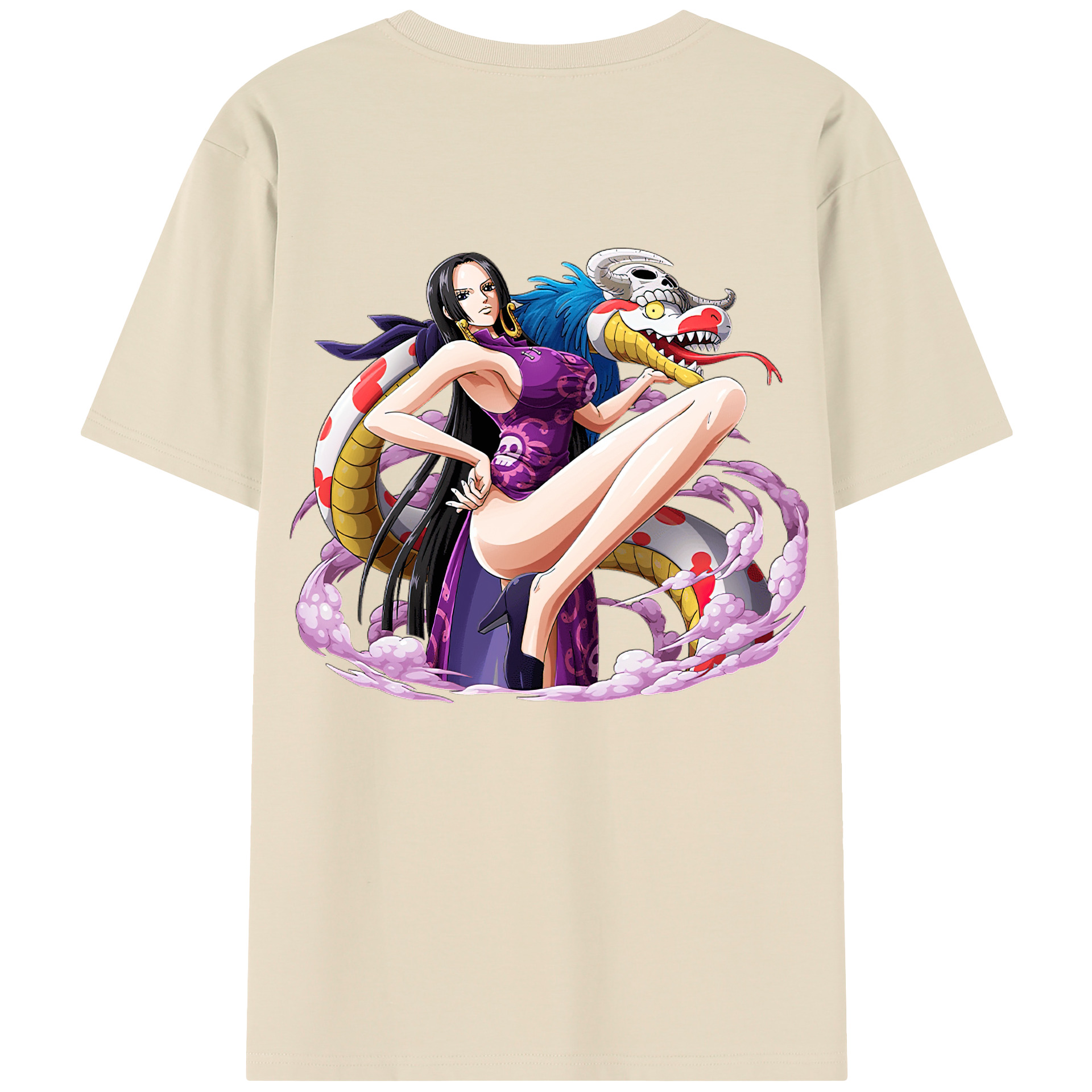 ワンピース ボア・ハンコック ONE PIECE Boa·Hancock 綿100％半袖Tシャツ（背面プリント）