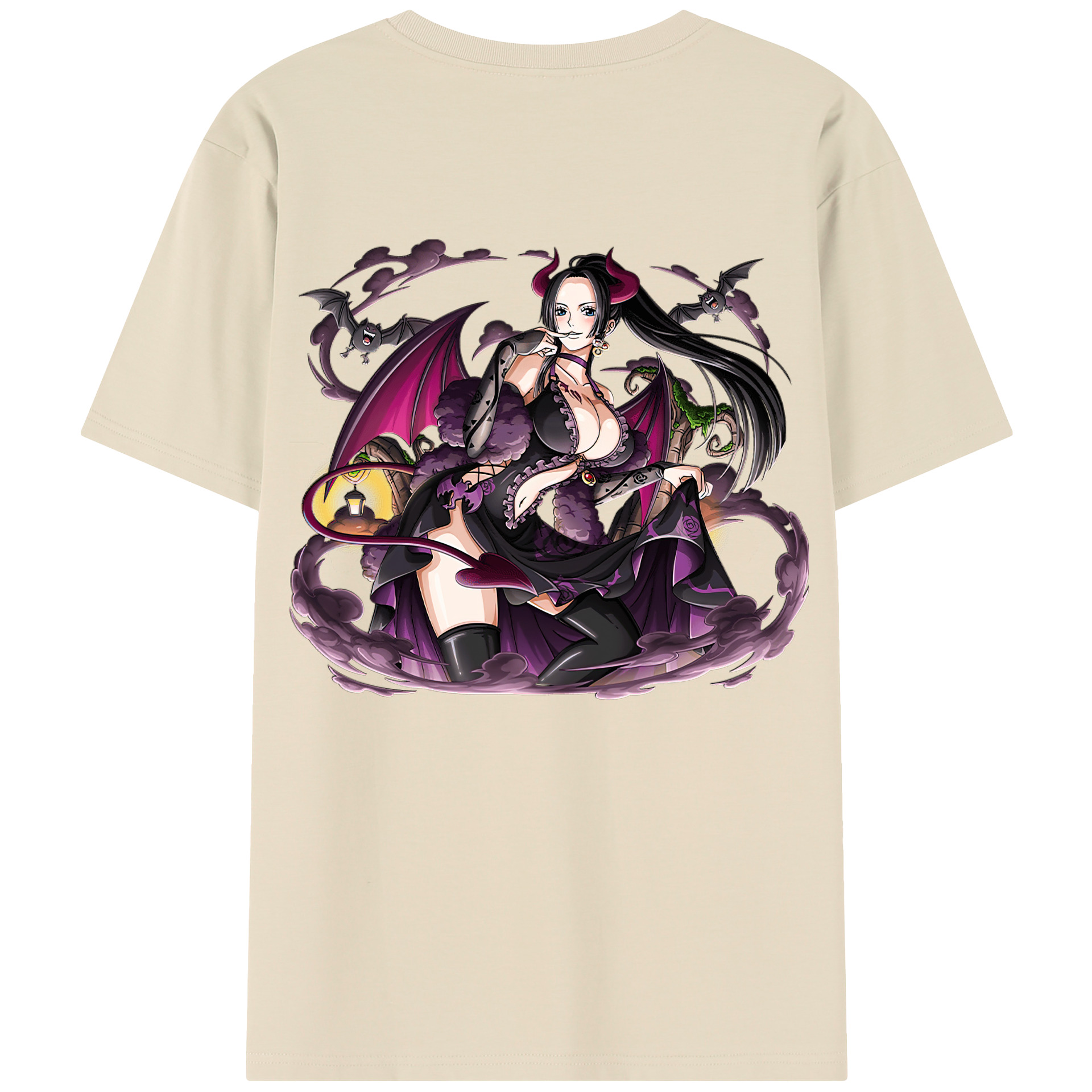 （画像用） ワンピース ボア・ハンコック ONE PIECE Boa·Hancock 綿100％半袖Tシャツ（背面プリント）