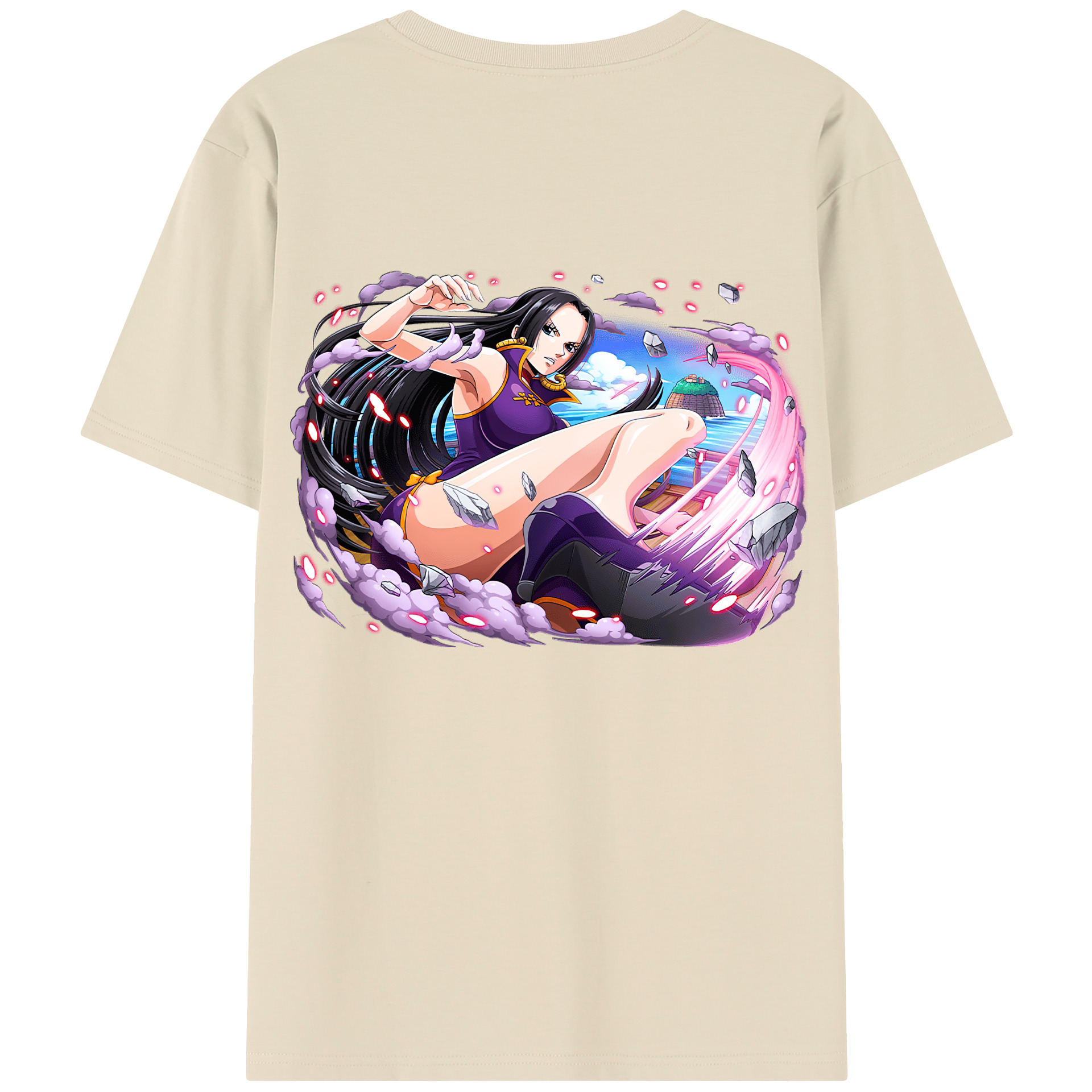 ワンピース ボア・ハンコック ONE PIECE Boa·Hancock 綿100％半袖Tシャツ（背面プリント）