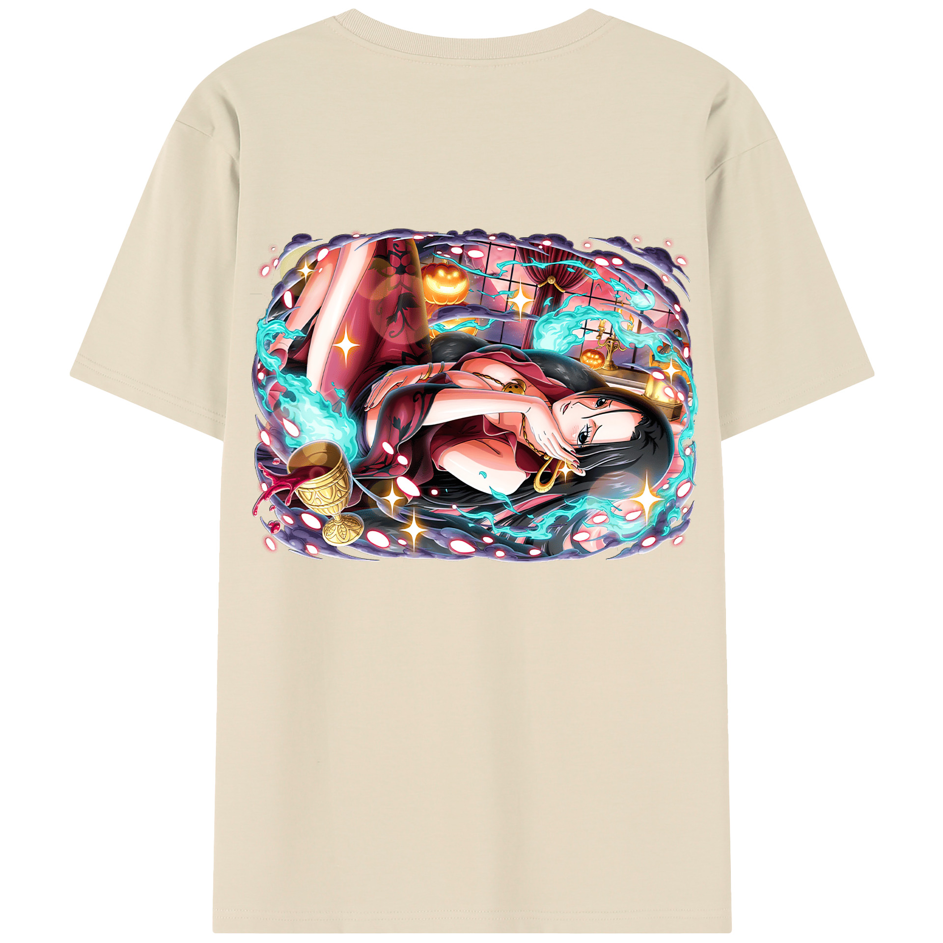 ワンピース ボア・ハンコック ONE PIECE Boa·Hancock 綿100％半袖Tシャツ（背面プリント）