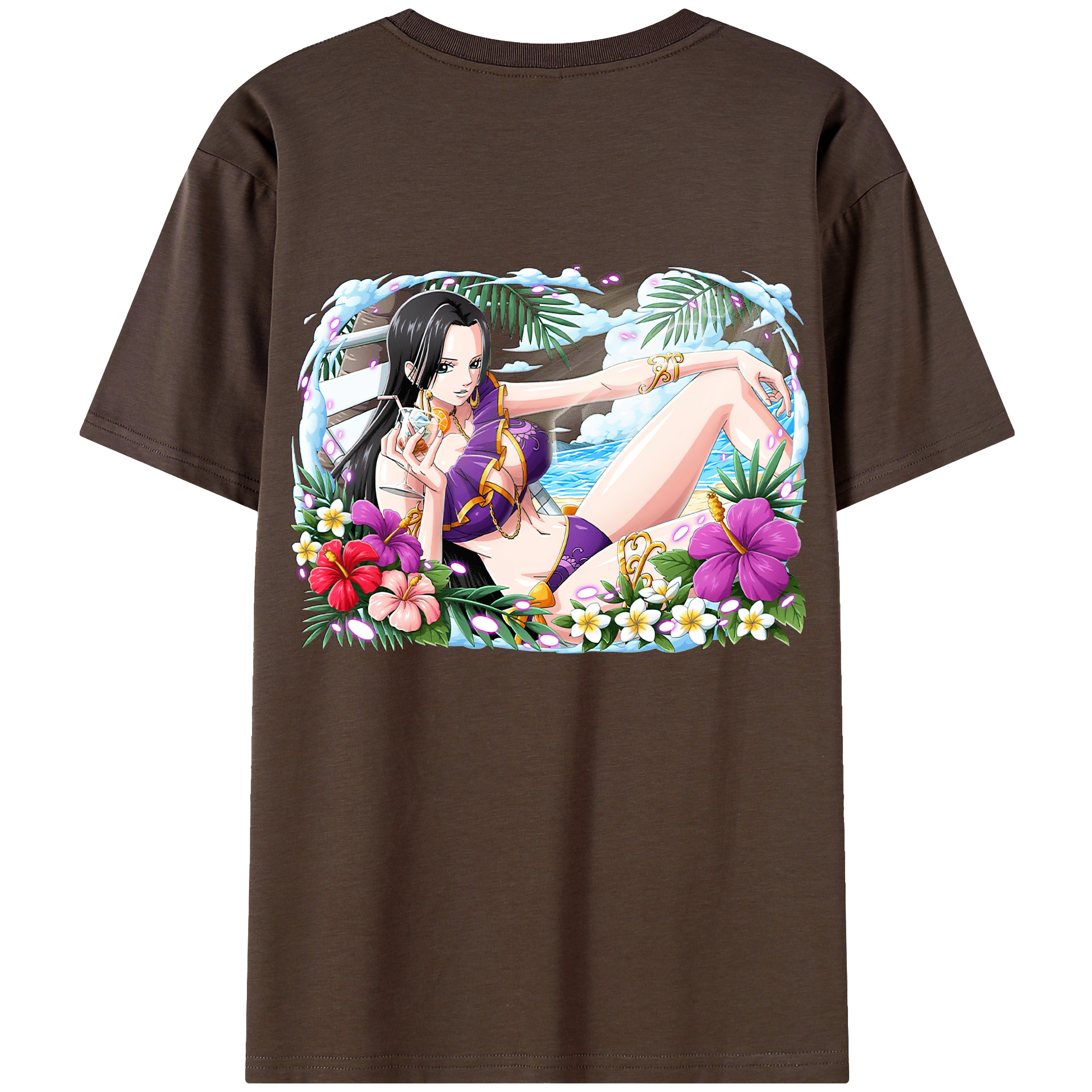 ワンピース ボア・ハンコック ONE PIECE Boa·Hancock 綿100％半袖Tシャツ（背面プリント）