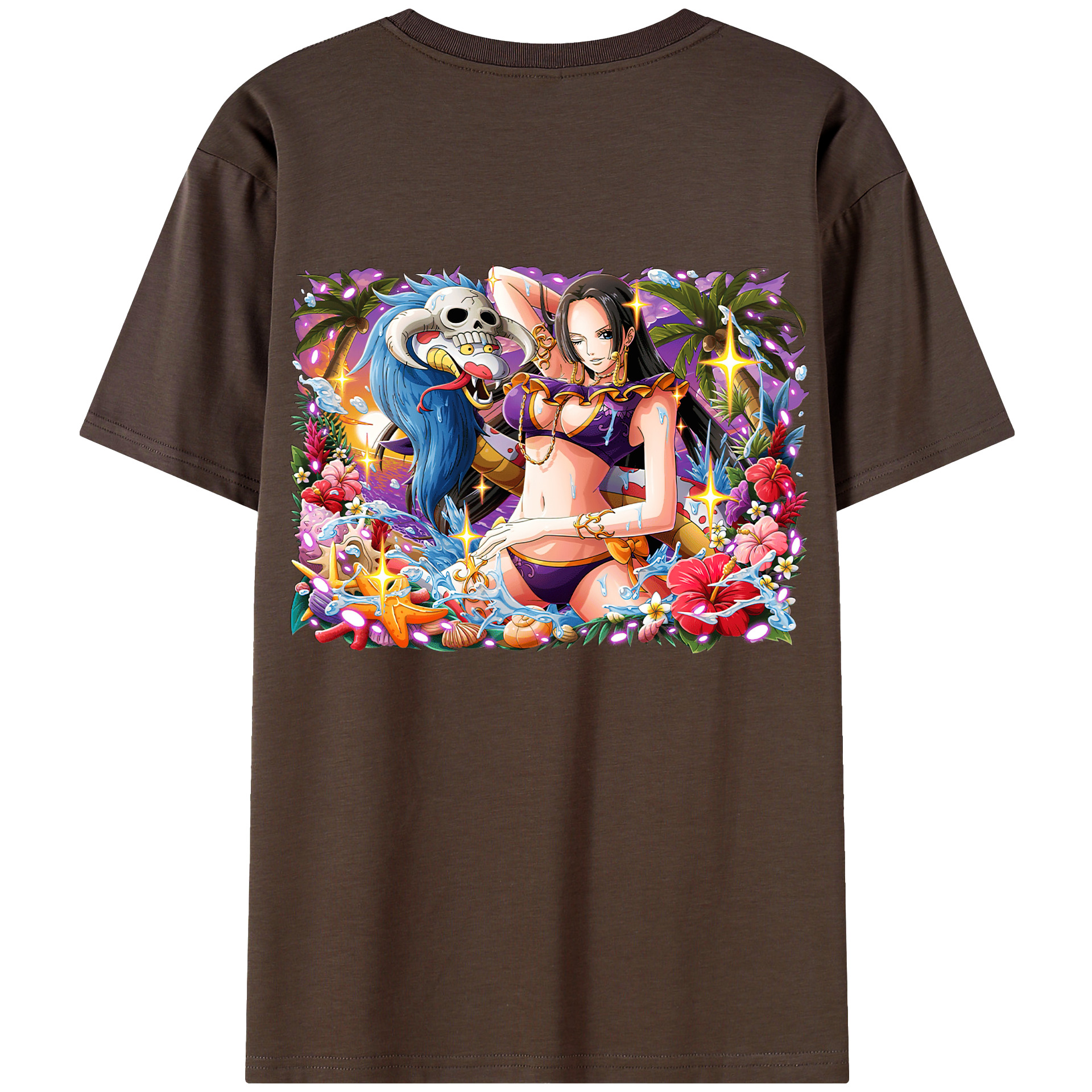 ワンピース ボア・ハンコック ONE PIECE Boa·Hancock 綿100％半袖Tシャツ（背面プリント）