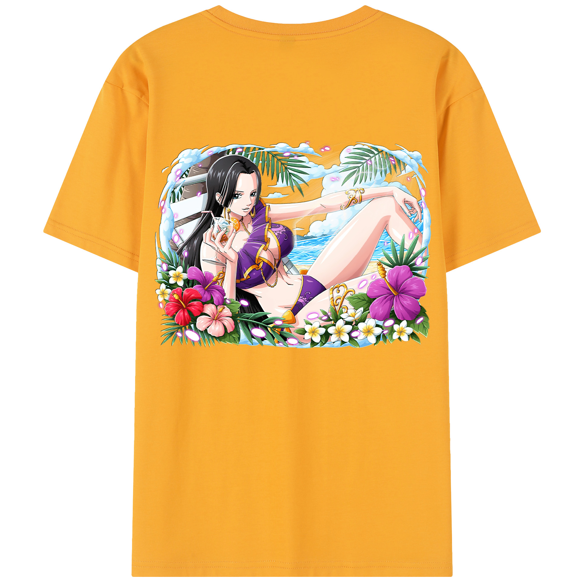 ワンピース ボア・ハンコック ONE PIECE Boa·Hancock 綿100％半袖Tシャツ（背面プリント）